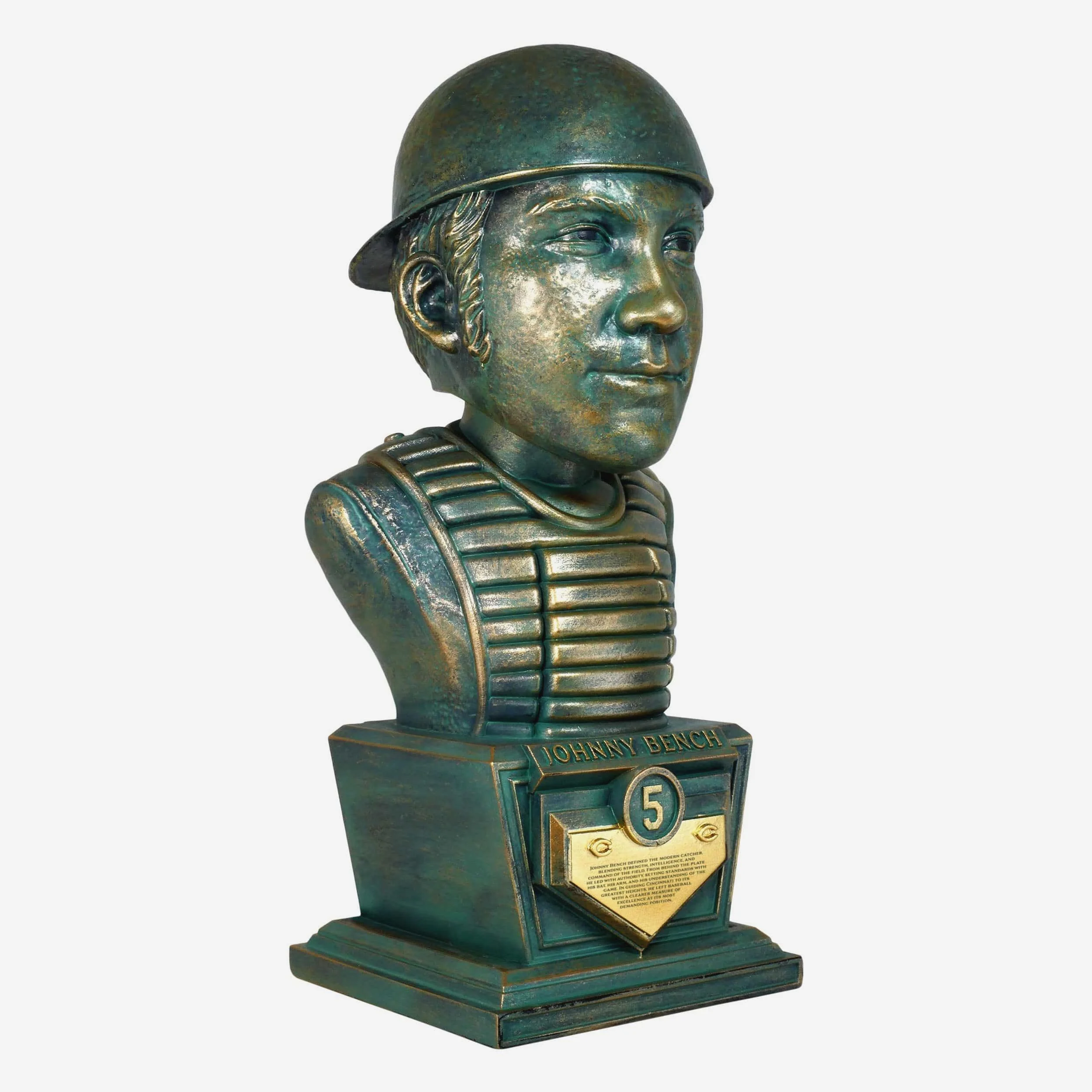 Johnny Bench Cincinnati Reds Bronze Patina Bust Bobblehead - Image 5
