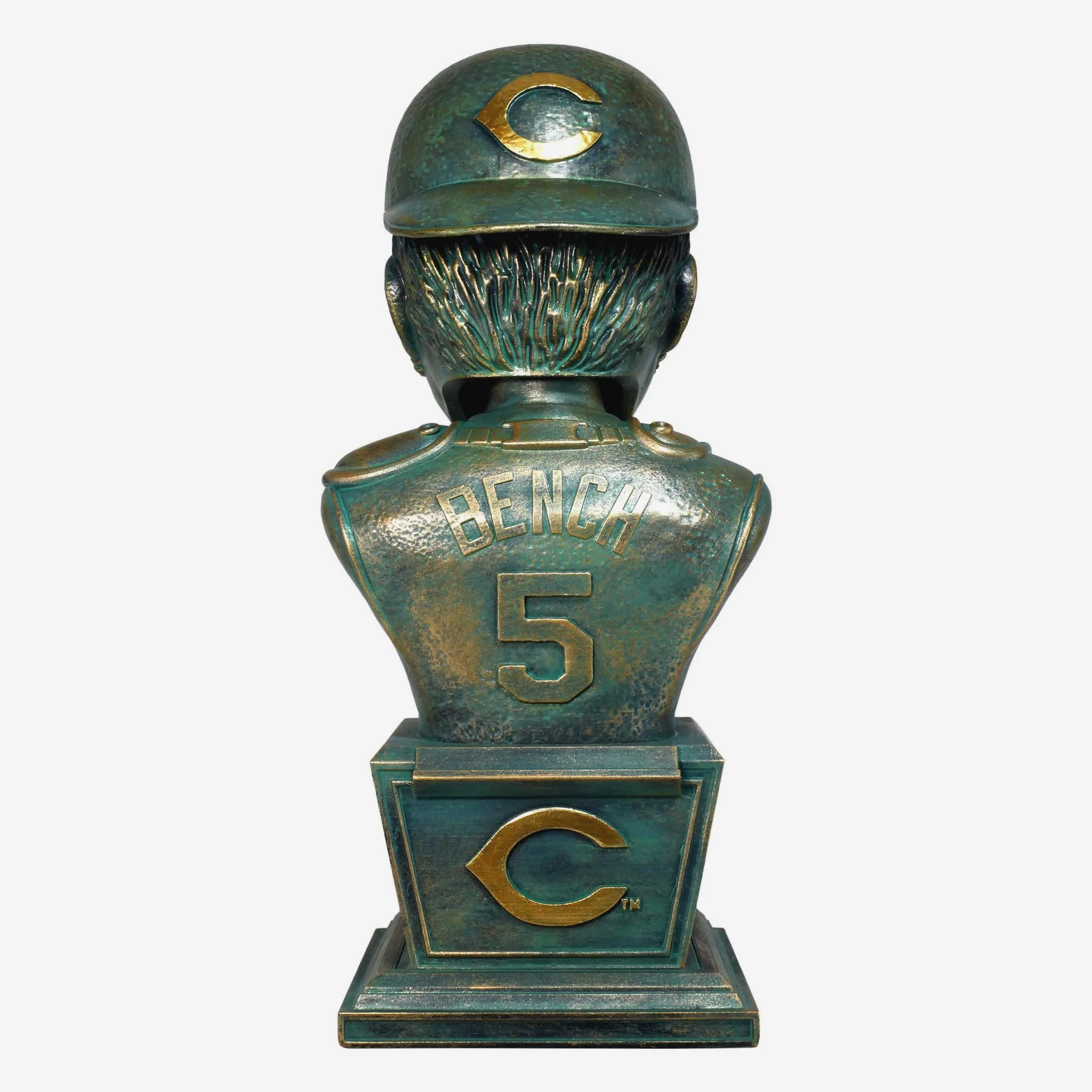 Johnny Bench Cincinnati Reds Bronze Patina Bust Bobblehead - Image 7
