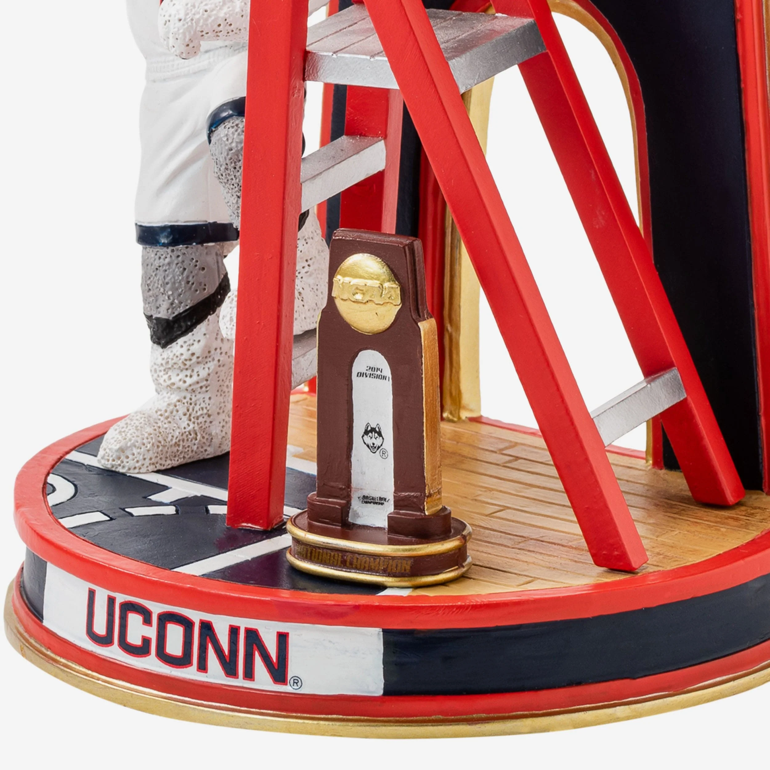 Jonathan The Husky UConn Huskies 2014 Mens Basketball National Champions Cutting The Net Mascot Mini Bobblehead Scene - Image 3
