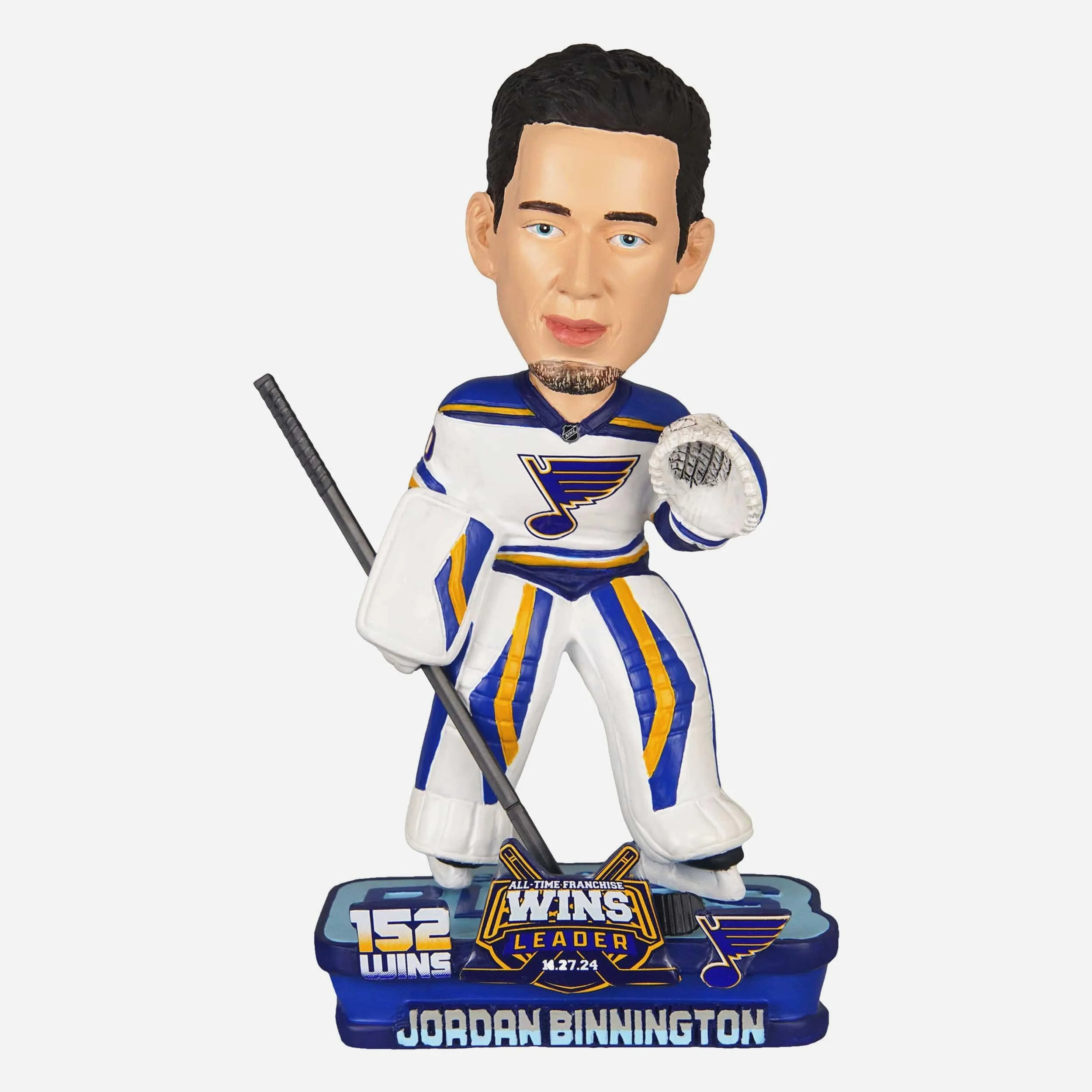 Jordan Binnington St Louis Blues Franchise Win Record Bobblehead