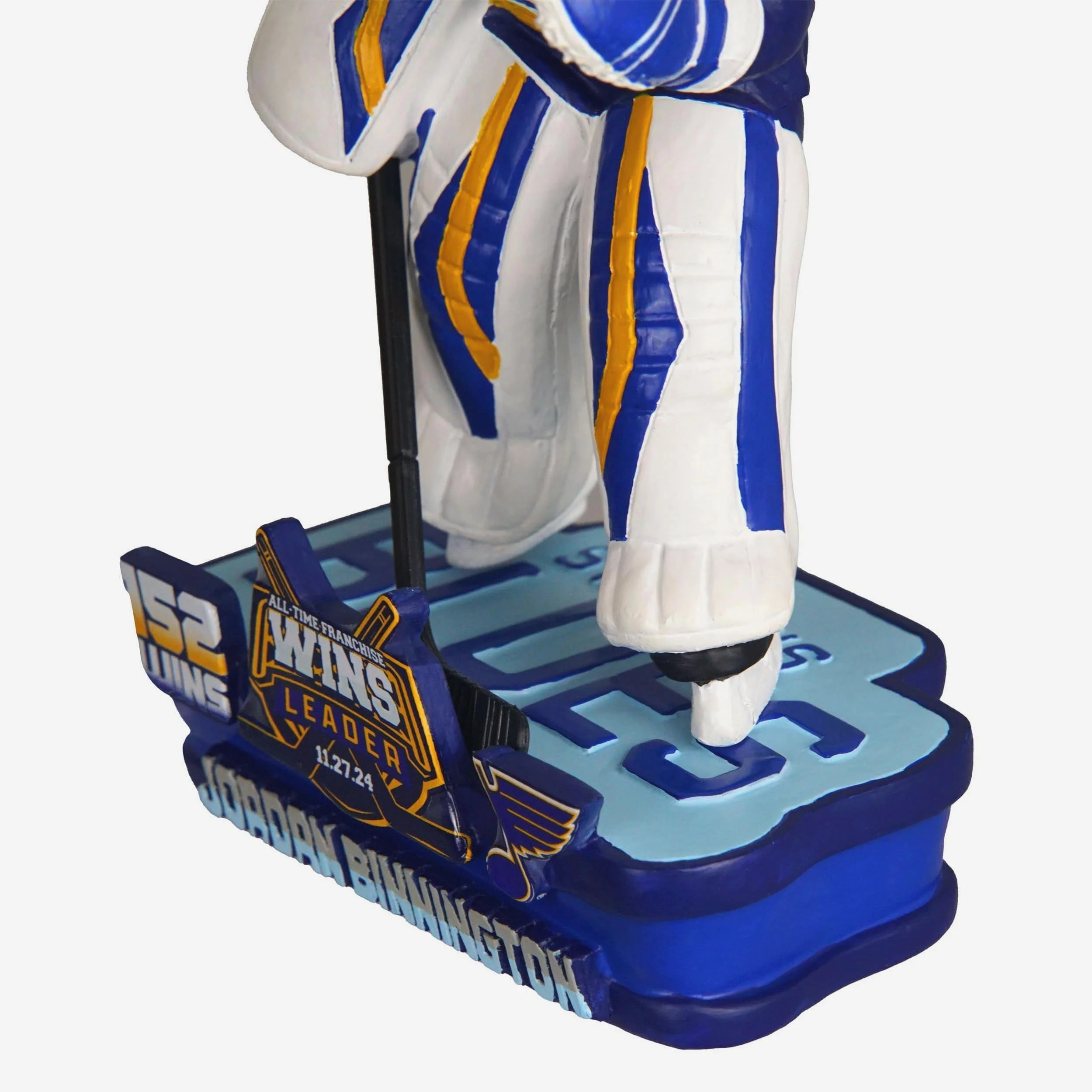 Jordan Binnington St Louis Blues Franchise Win Record Bobblehead - Image 3
