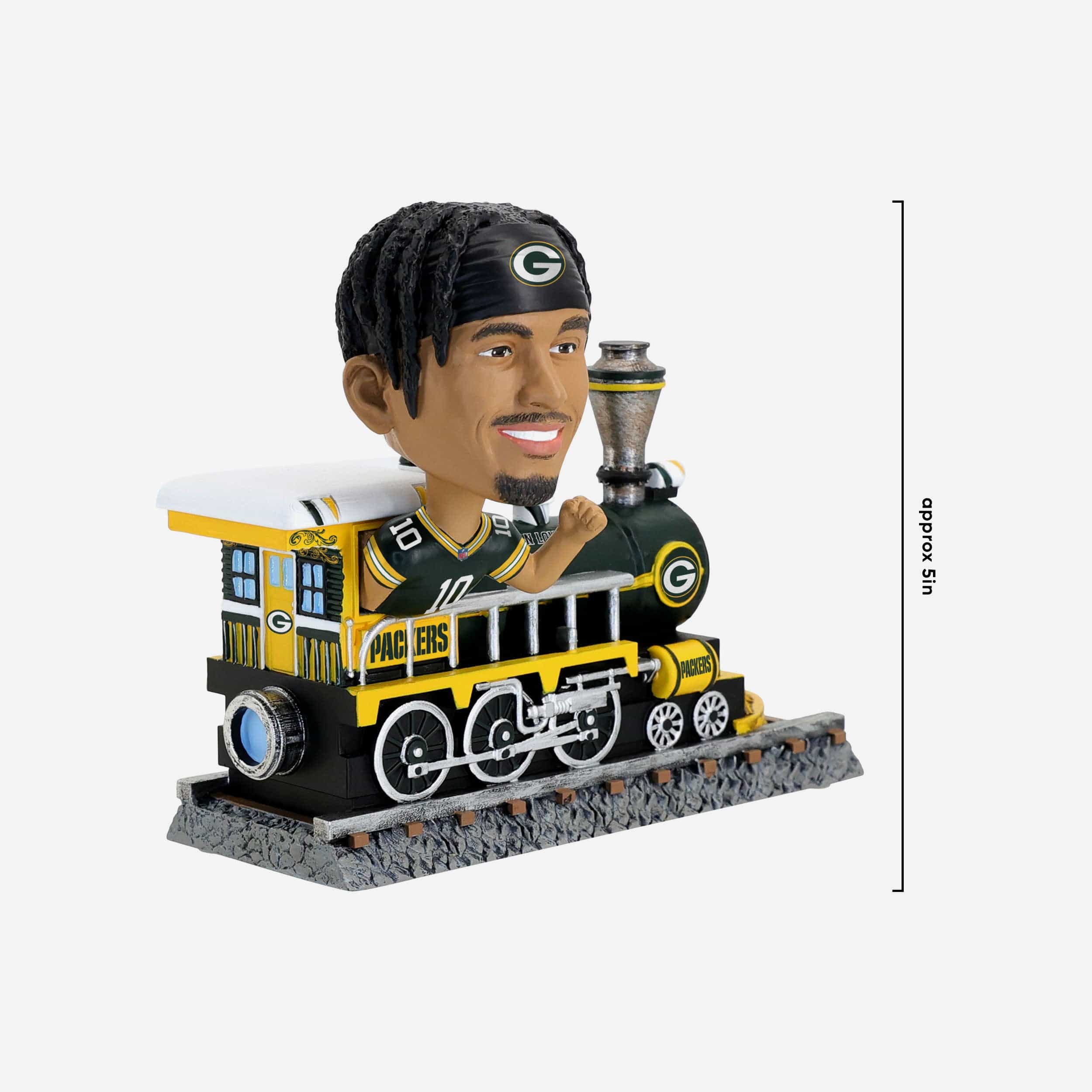 Jordan Love Green Bay Packers Express Train Bobblehead - Image 4