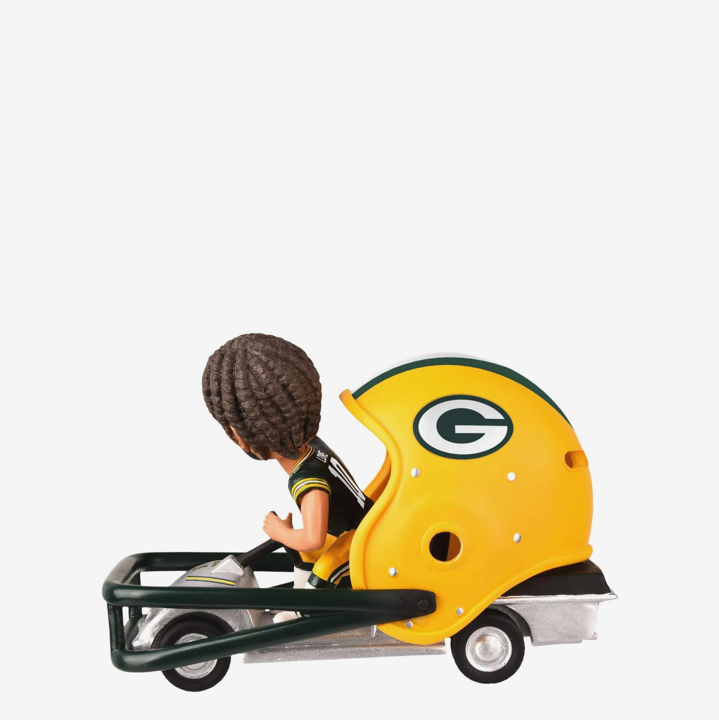 Jordan Love Green Bay Packers Helmet Cart Bobblehead - Image 5