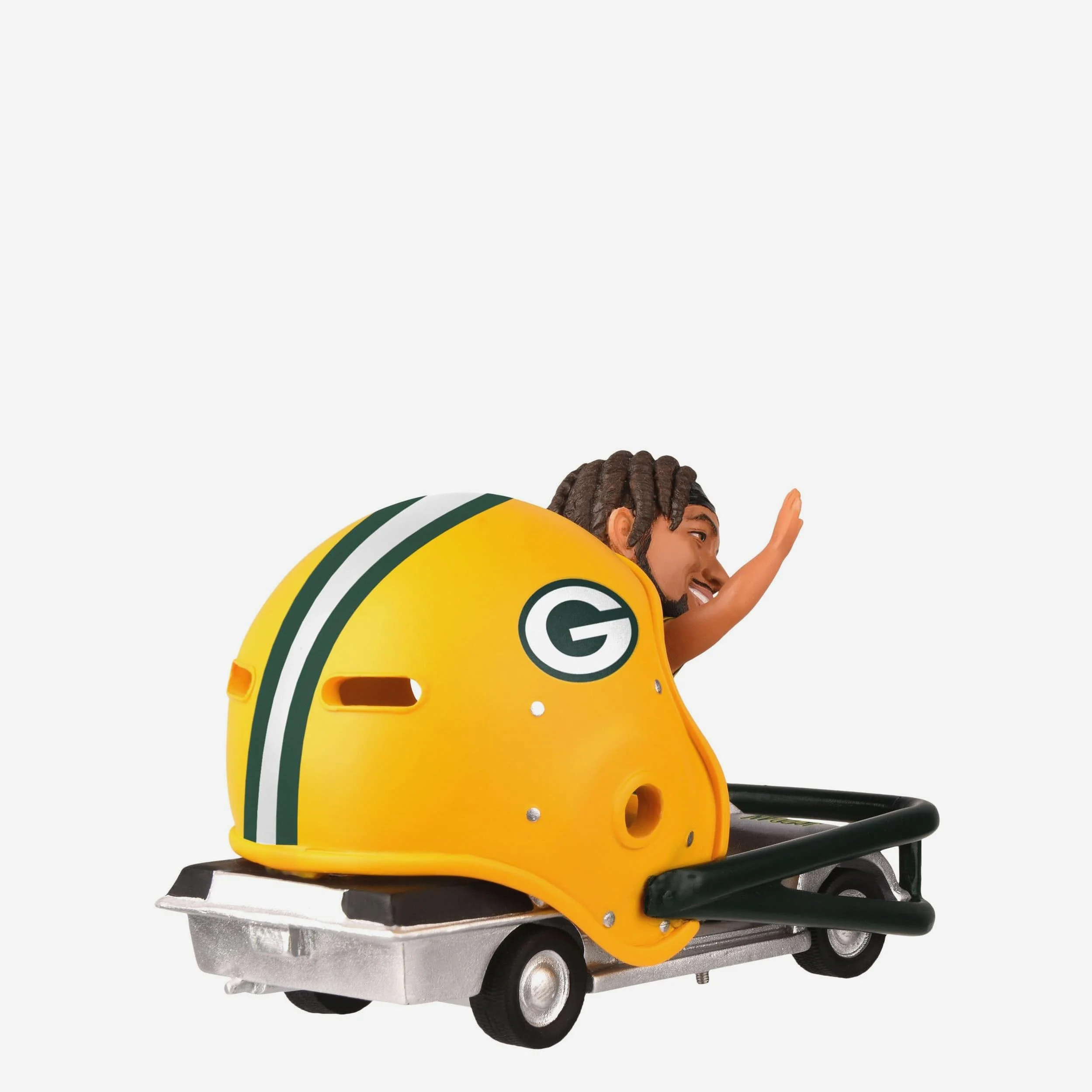 Jordan Love Green Bay Packers Helmet Cart Bobblehead - Image 6