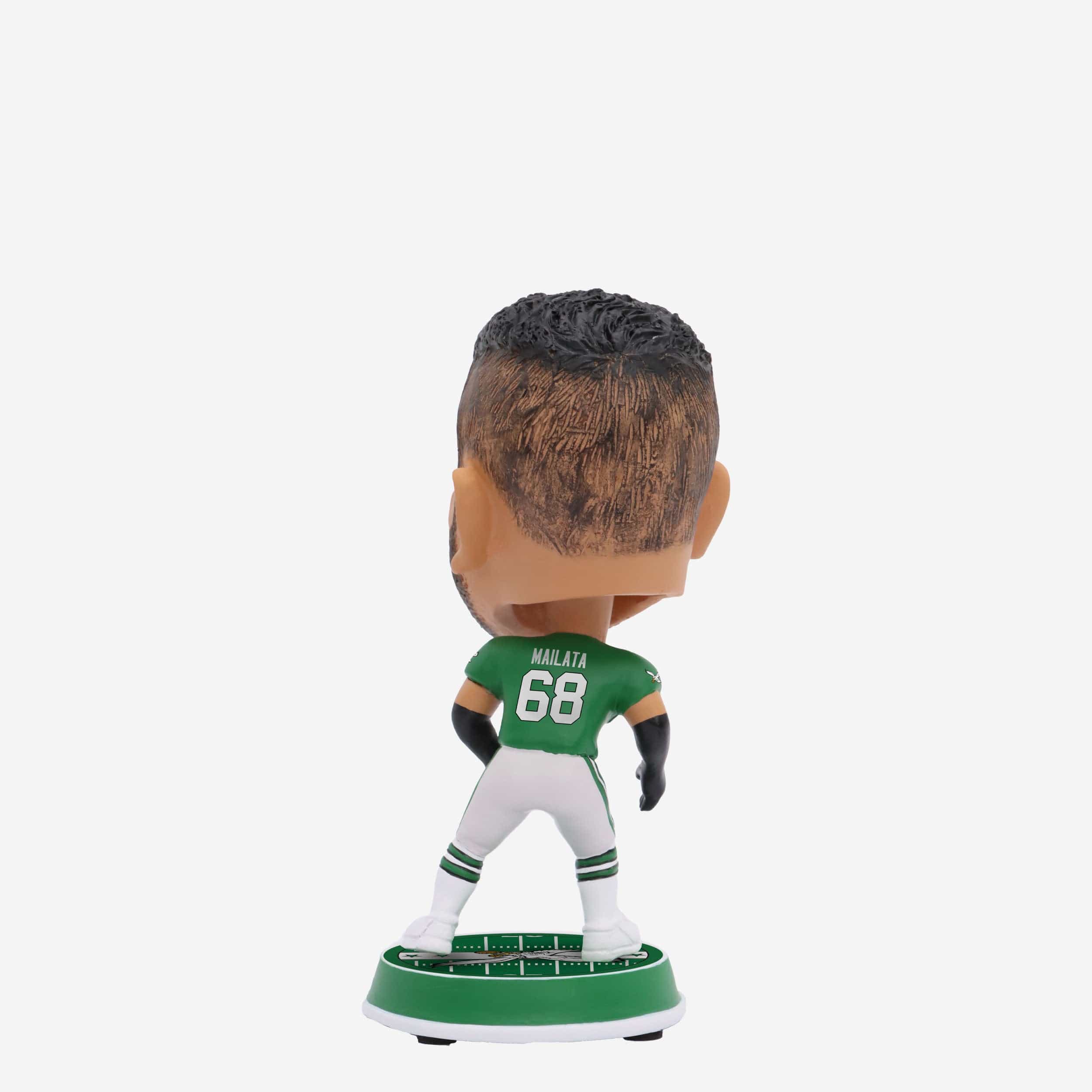 Jordan Mailata Philadelphia Eagles Kelly Green Uniform Field Stripe Mini Bighead Bobblehead - Image 5