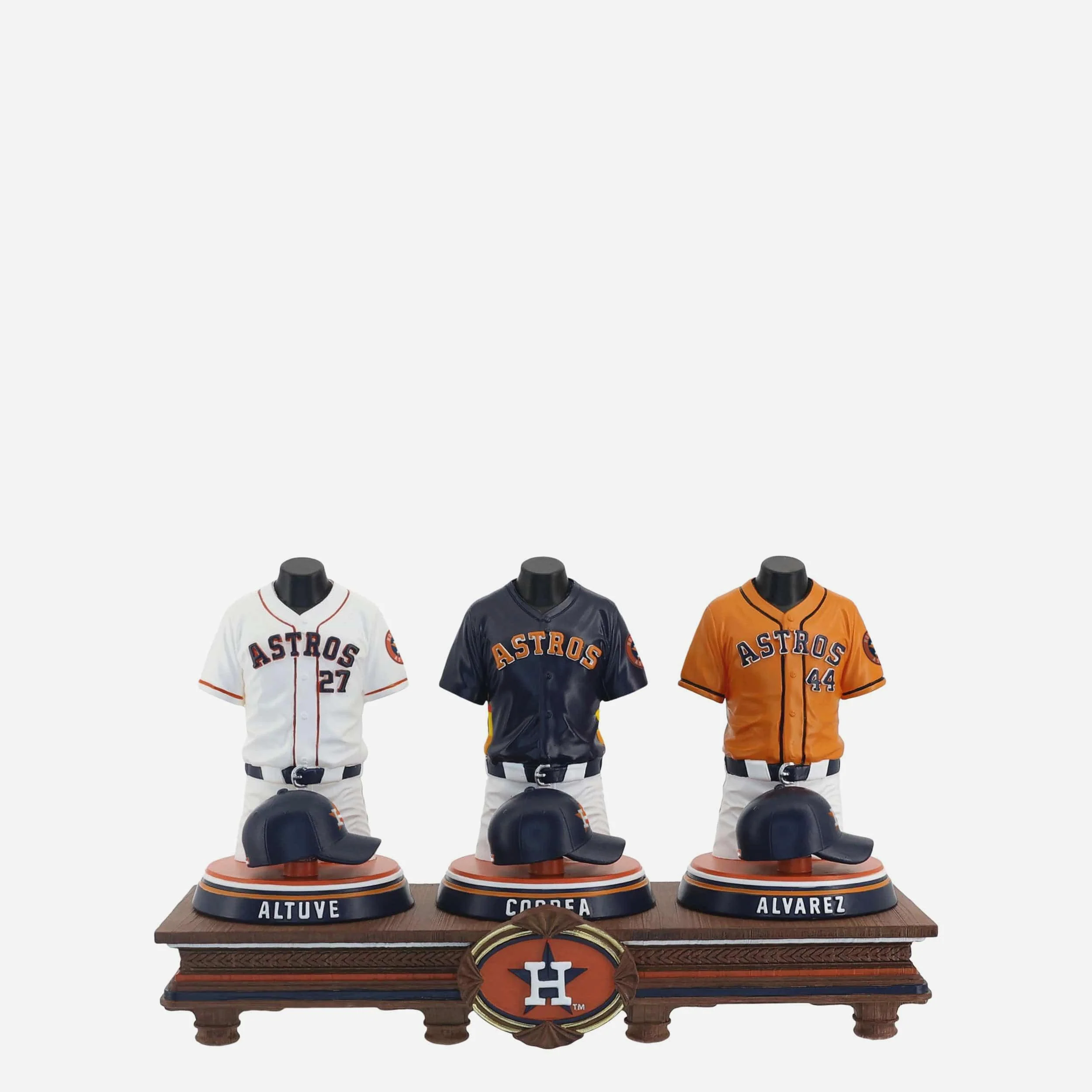 Jose Altuve & Carlos Correa & Yordan Alvarez Houston Astros 2026 Jersey Bust Triple Bobblehead