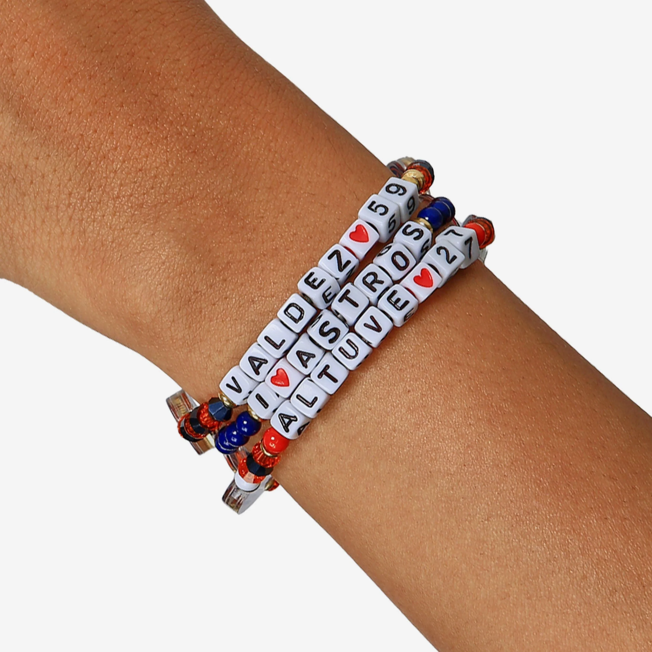 Jose Altuve & Framber Valdez Houston Astros 3 Pack Player Friendship Bracelet - Image 4