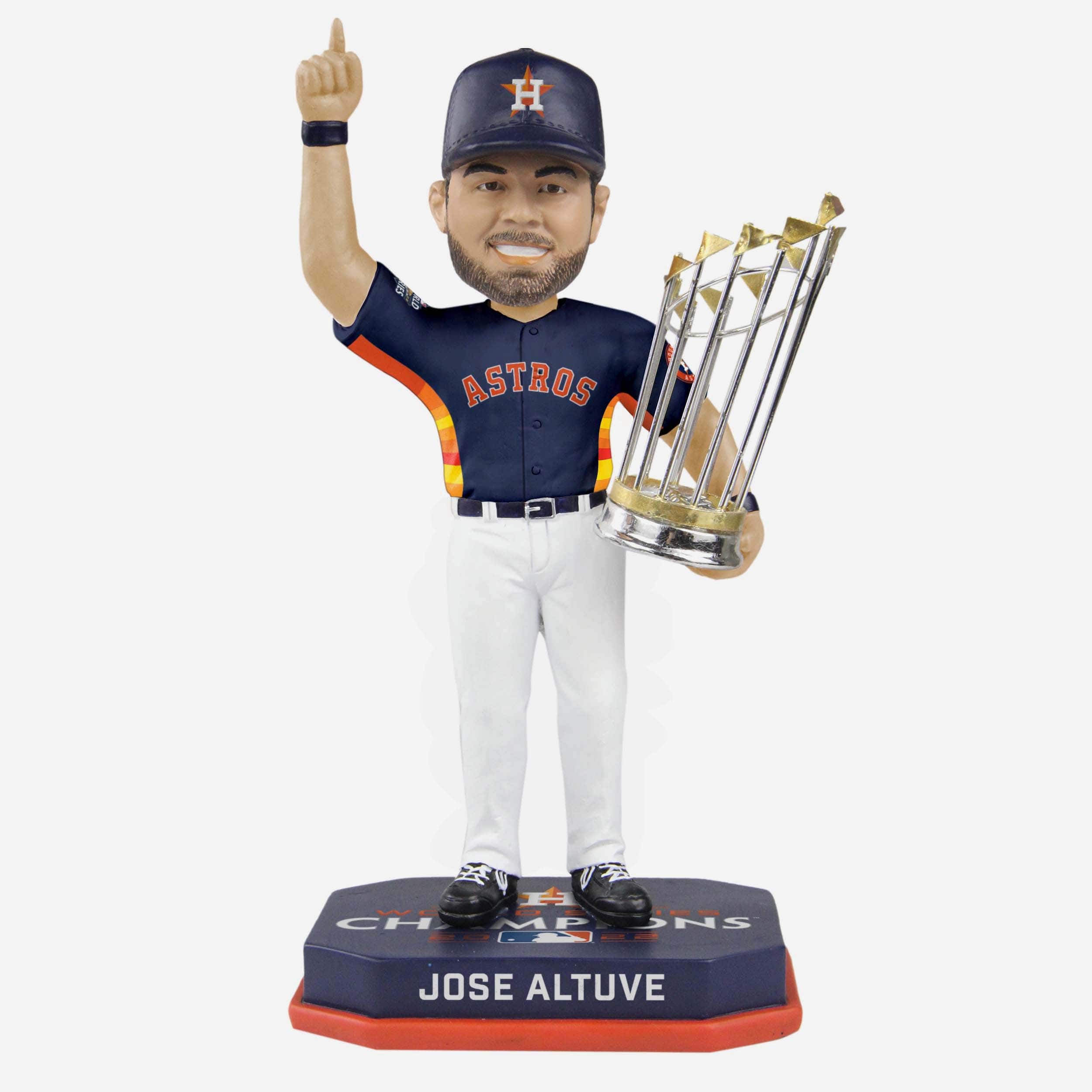 Jose Altuve Houston Astros Navy Blue Uniform 2022 World Series Champions Bobblehead