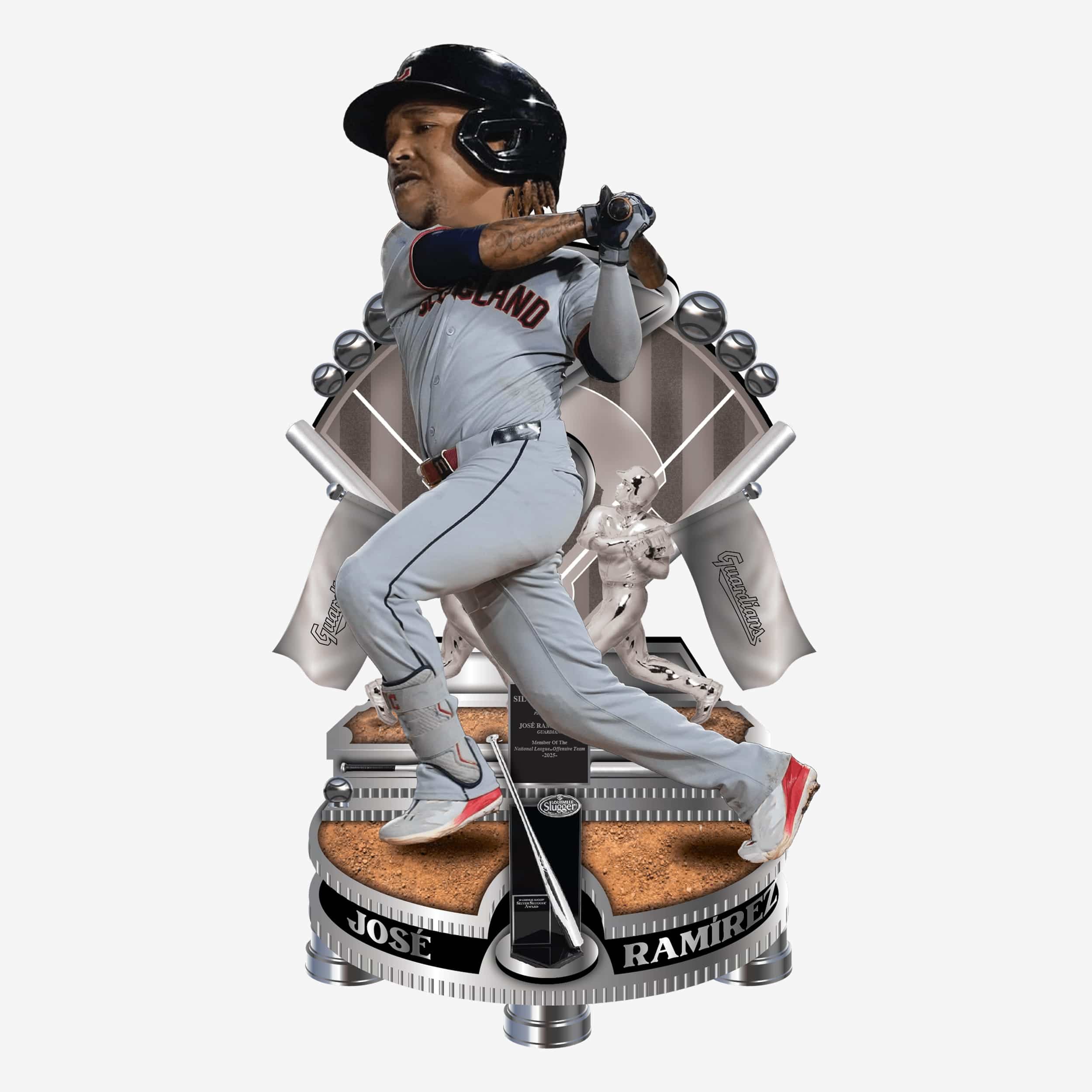 Jose Ramirez Cleveland Guardians 2025 Silver Slugger Bobblehead