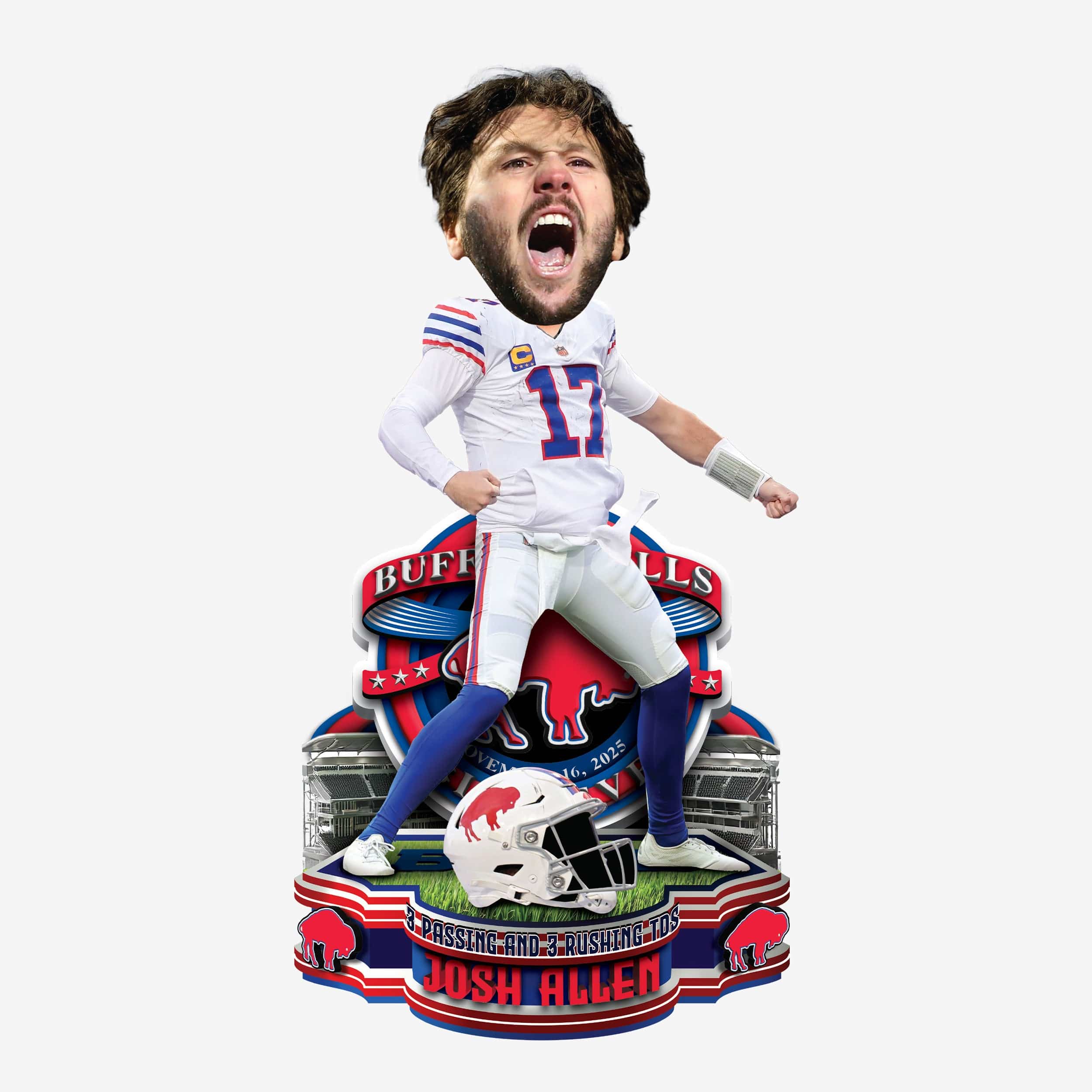 Josh Allen Buffalo Bills Historic 6 Touchdown Performance Bobblehead