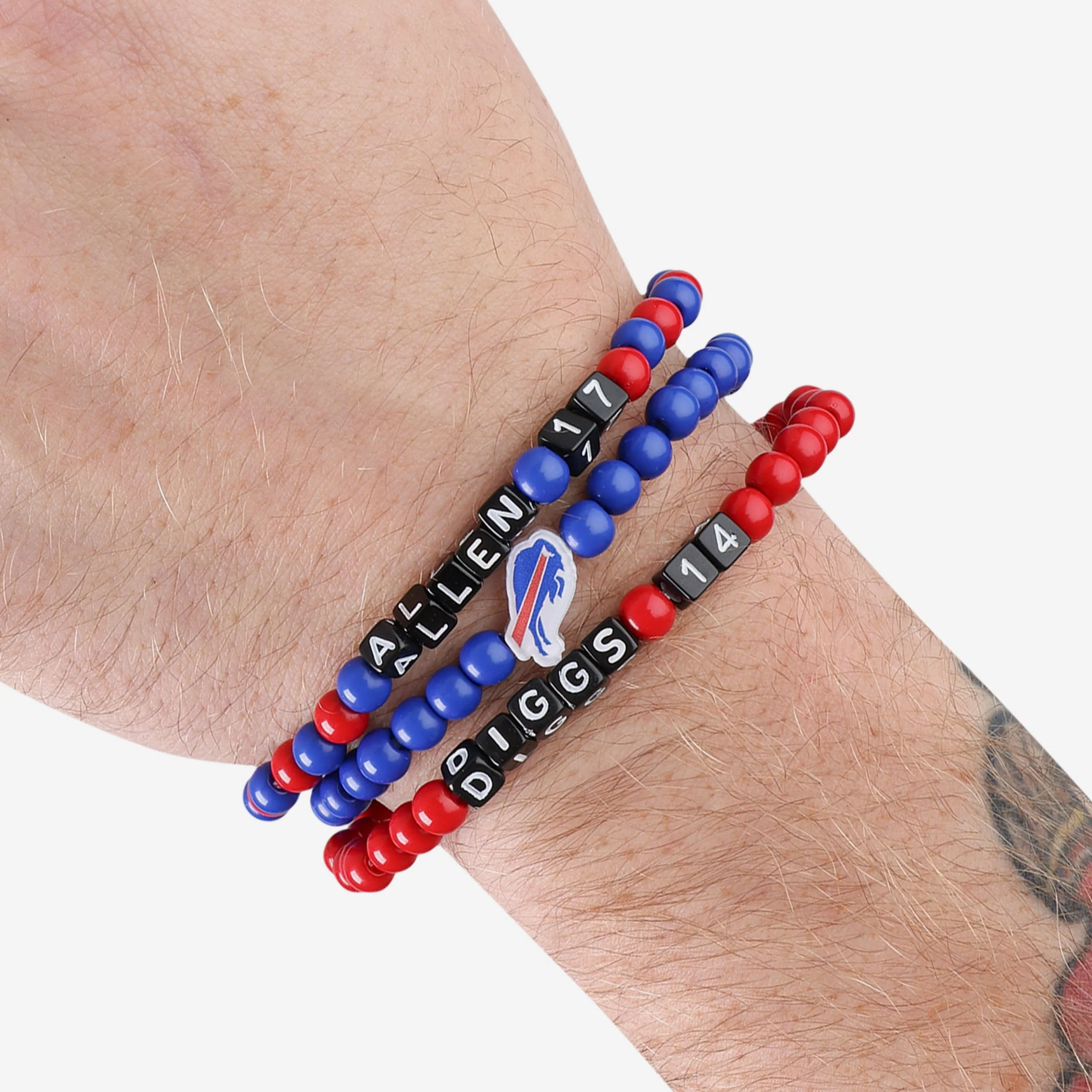 Josh Allen & Stefon Diggs Buffalo Bills 3 Pack Player Beaded Friendship Bracelet - Image 4