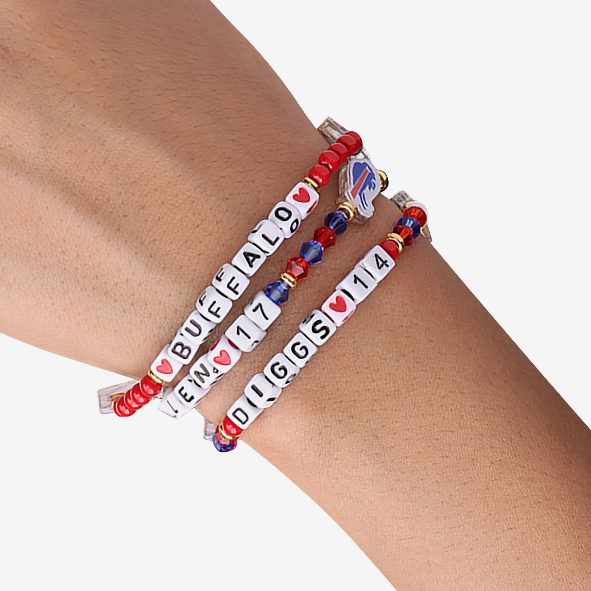 Josh Allen & Stefon Diggs Buffalo Bills 3 Pack Player Friendship Bracelet - Image 4
