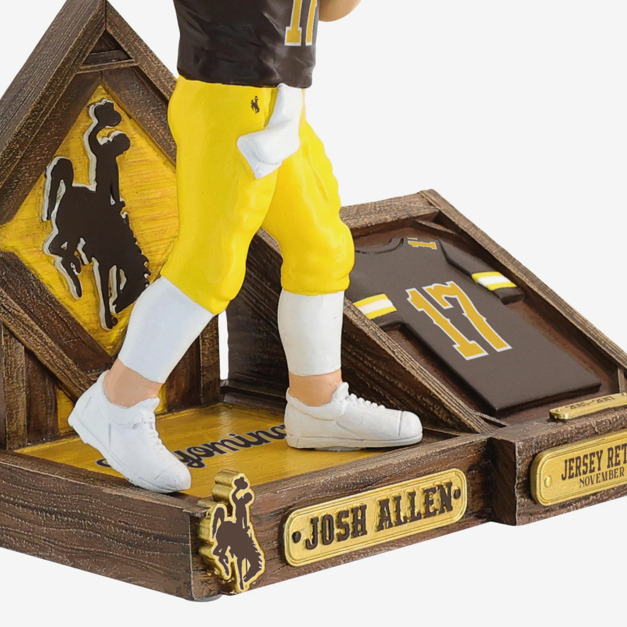 Josh Allen Wyoming Cowboys Jersey Retirement Bobblehead - Image 3