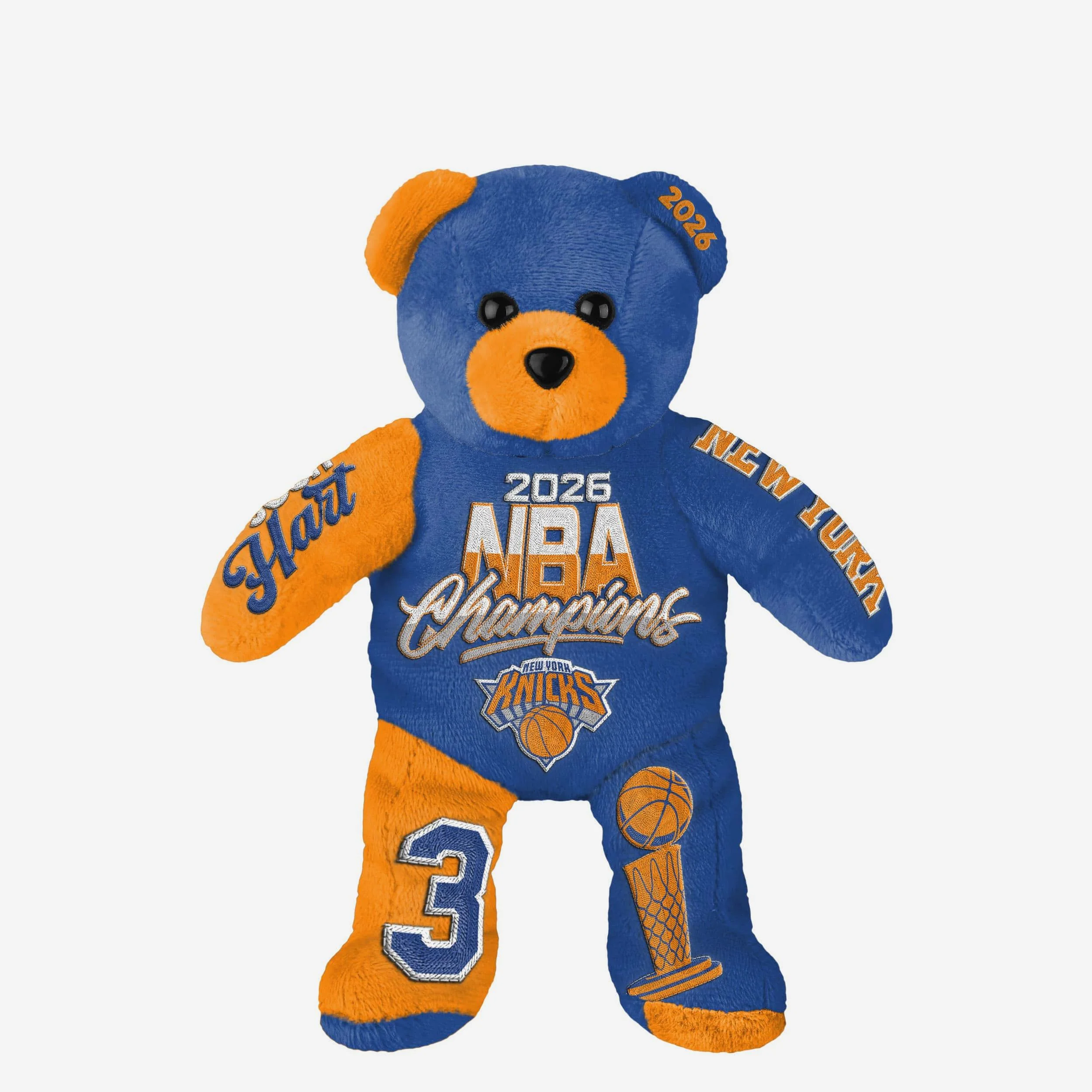 Josh Hart New York Knicks 2026 NBA Champions Team Beans Embroidered Player Bear