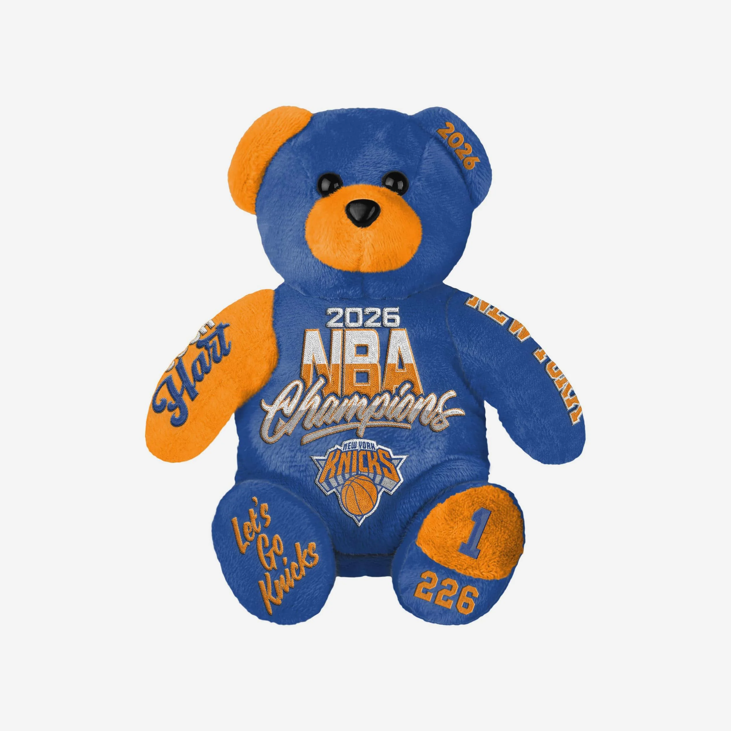 Josh Hart New York Knicks 2026 NBA Champions Team Beans Embroidered Player Bear - Image 3