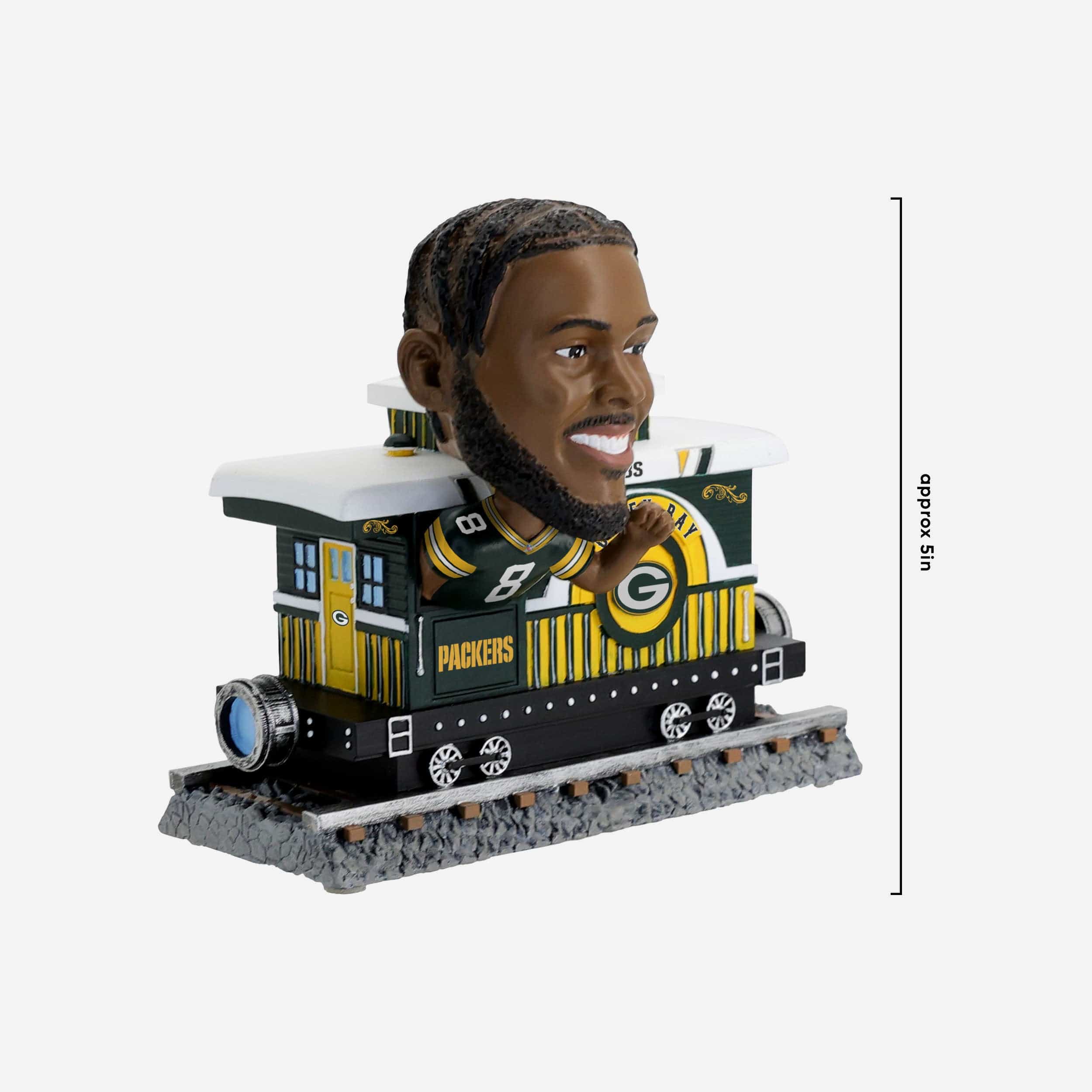 Josh Jacobs Green Bay Packers Express Train Bobblehead - Image 4