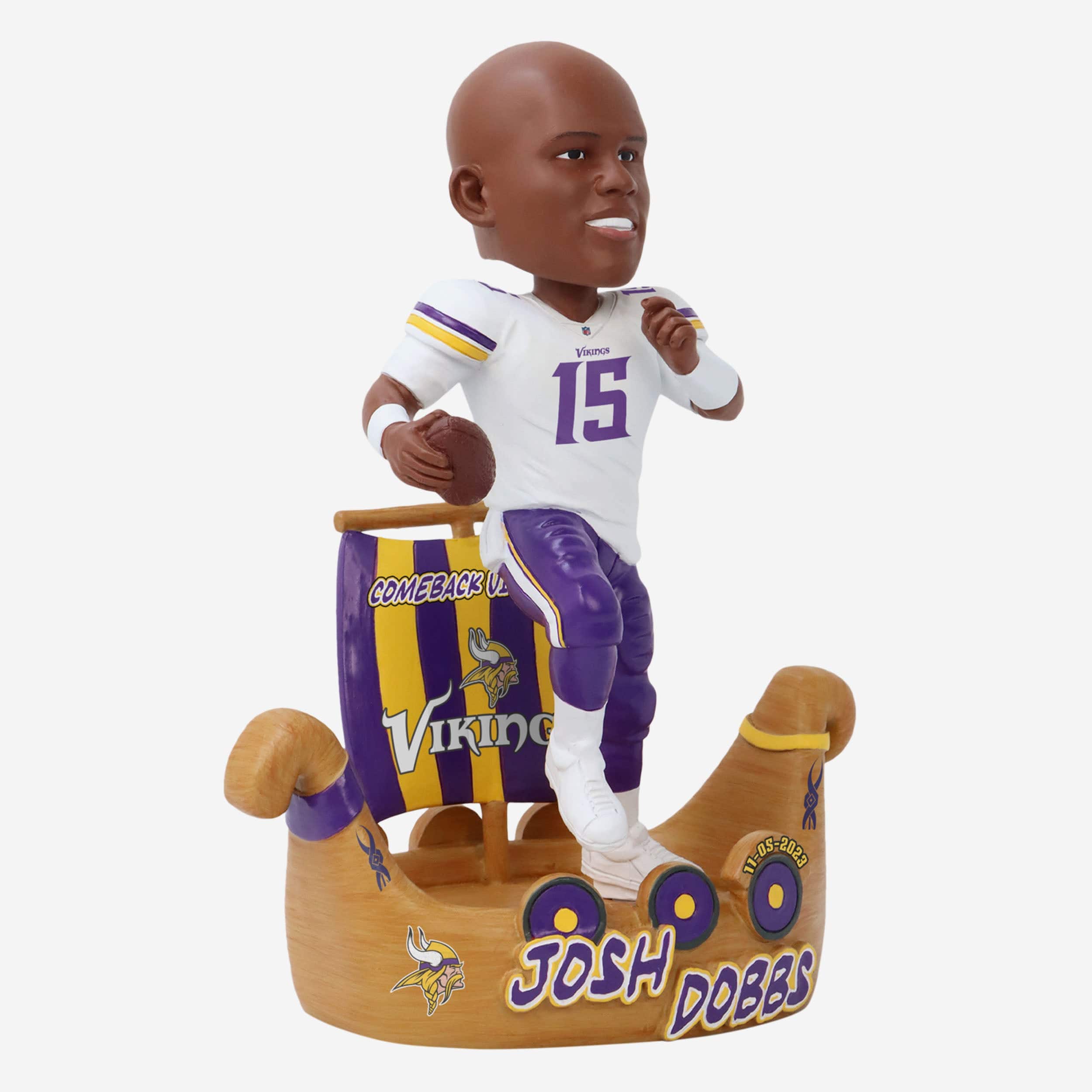 Joshua Dobbs Minnesota Vikings Gamebreaker Bobblehead - Image 4