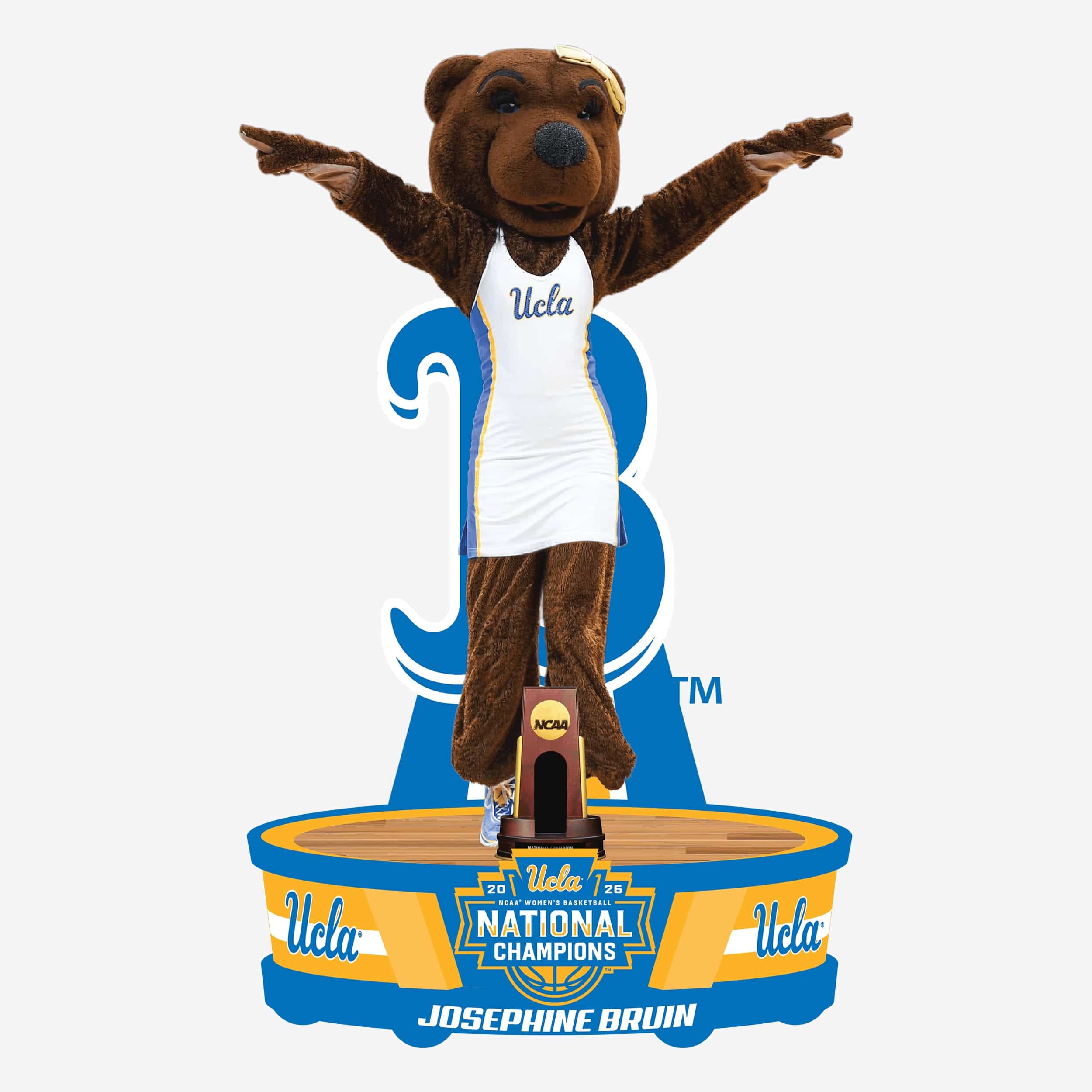 Josie Bruin UCLA Bruins 2026 Womens Basketball National Champions Mascot Bobblehead