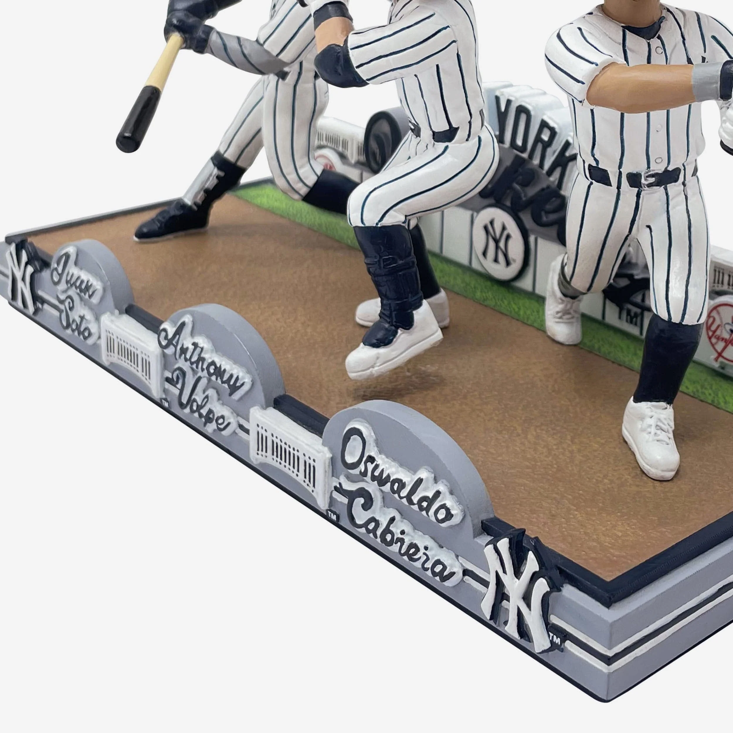 Juan Soto & Anthony Volpe & Oswaldo Cabrera New York Yankees Mini Bobblehead Scene - Image 5