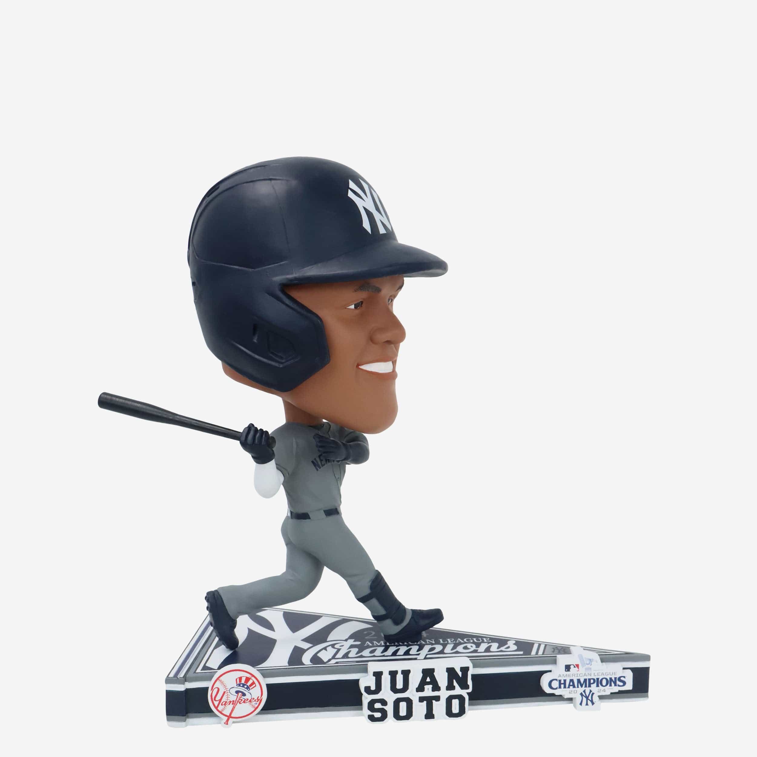Juan Soto New York Yankees 2024 American League Champions Pennant Base Bighead Bobblehead