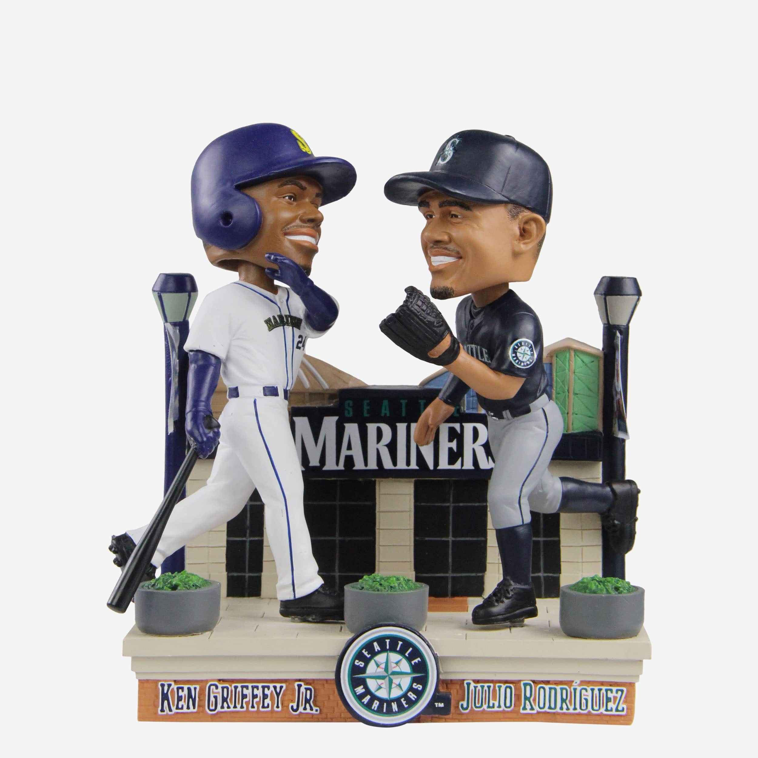Julio Rodriguez & Ken Griffey Jr Seattle Mariners Then and Now Bobblehead