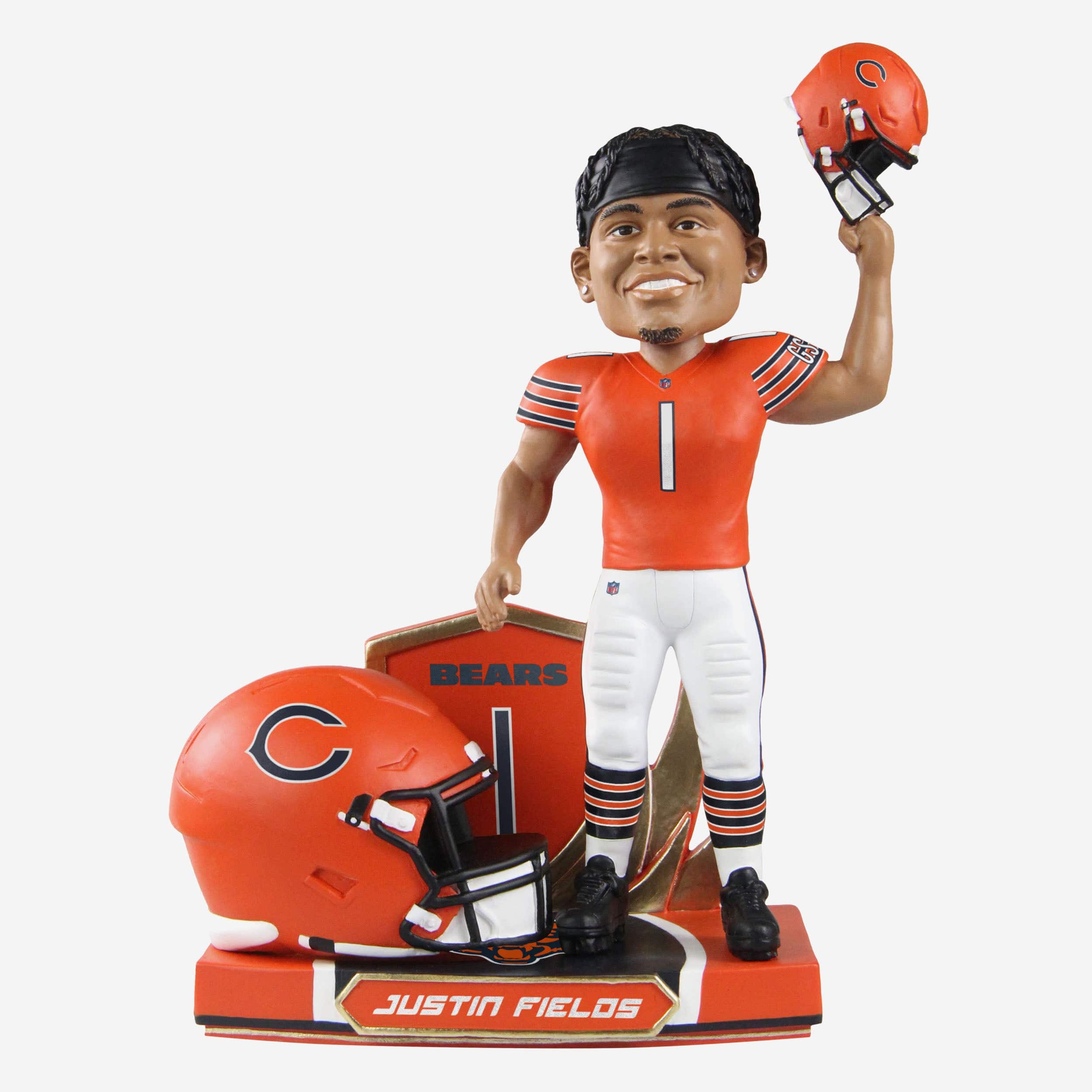 Justin Fields Chicago Bears 2022 Alternate Helmet Bobblehead
