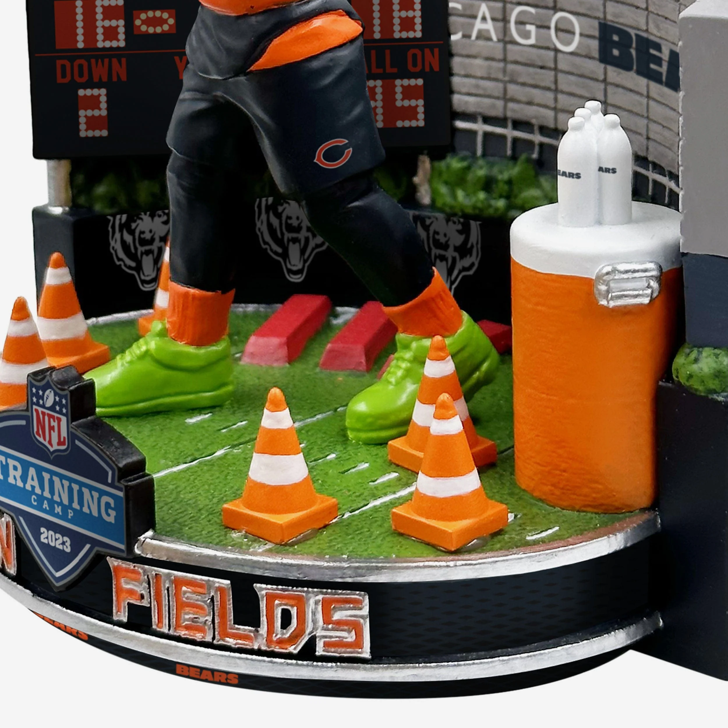 Justin Fields Chicago Bears 2023 Training Camp Mini Bobblehead Scene - Image 3