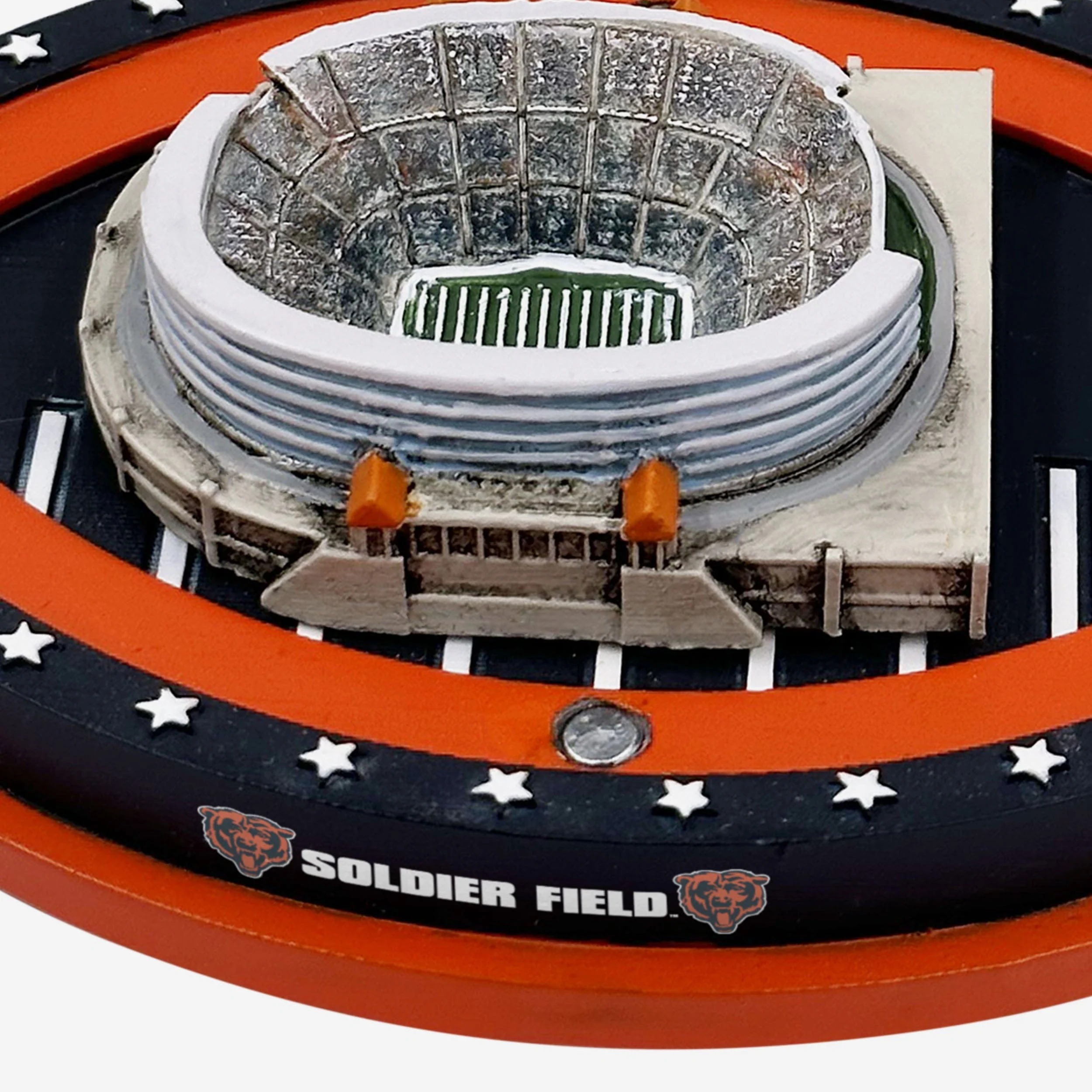 Justin Fields Chicago Bears Magnetic Stadium Base Bobblehead - Image 3
