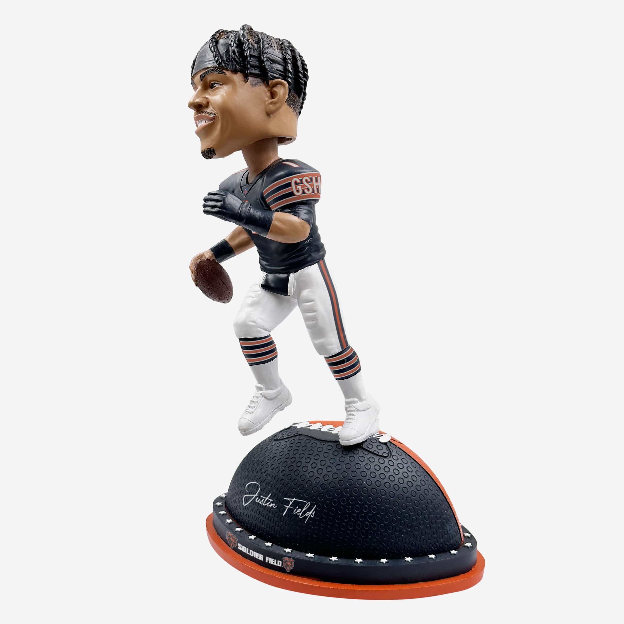 Justin Fields Chicago Bears Magnetic Stadium Base Bobblehead - Image 4