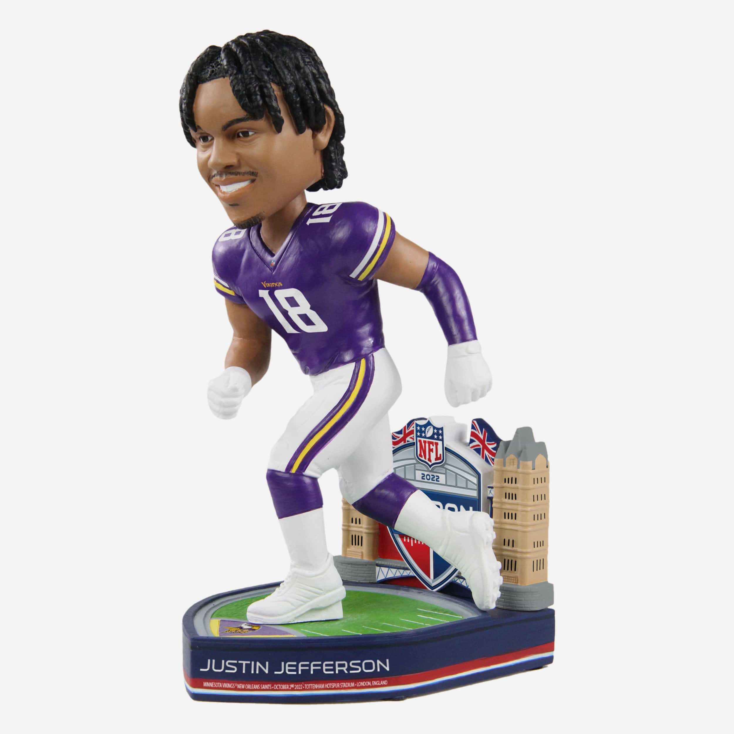 Justin Jefferson Minnesota Vikings 2022 International Game Bobblehead - Image 4