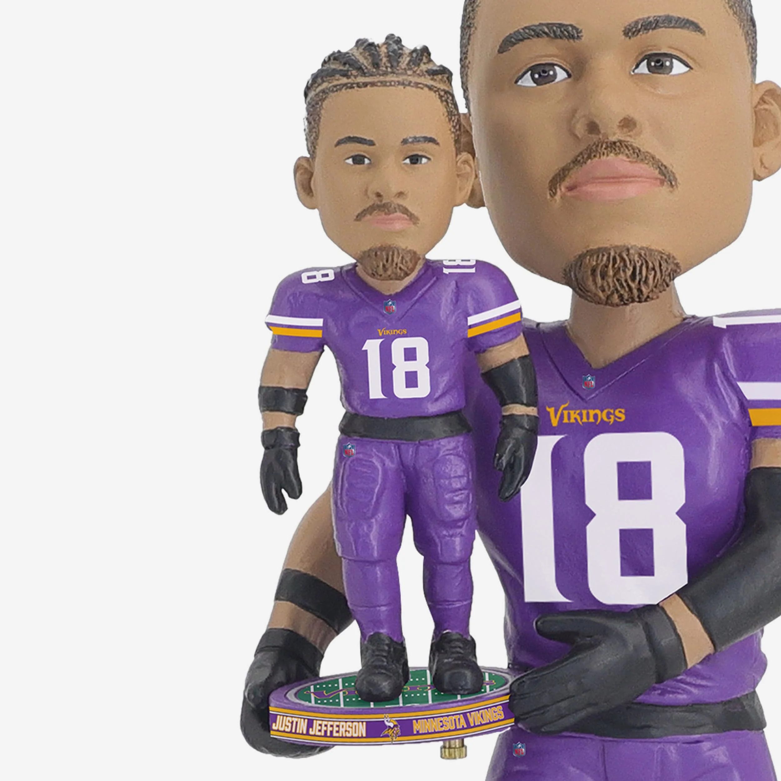 Justin Jefferson Minnesota Vikings Bobble Dubblz Bobblehead - Image 4