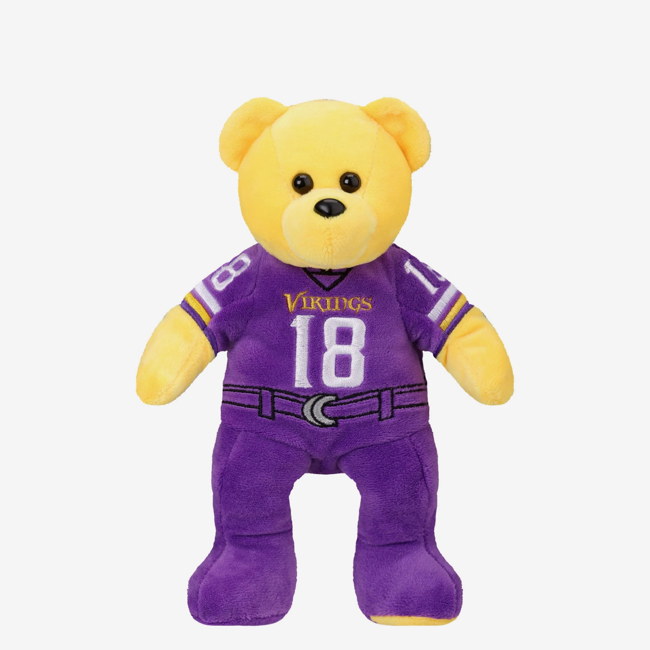 Justin Jefferson Minnesota Vikings Home Uniform Team Beans Embroidered Player Bear