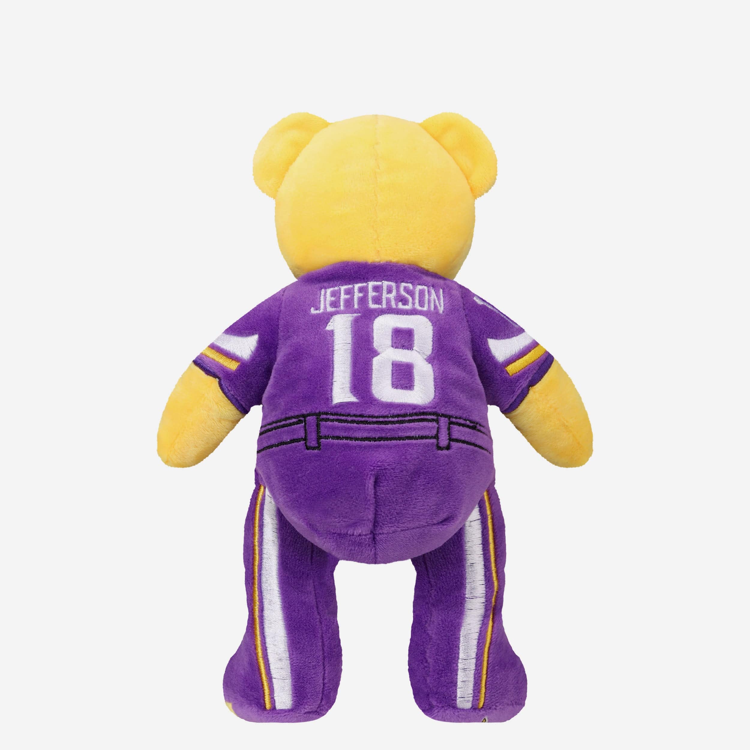 Justin Jefferson Minnesota Vikings Home Uniform Team Beans Embroidered Player Bear - Image 2