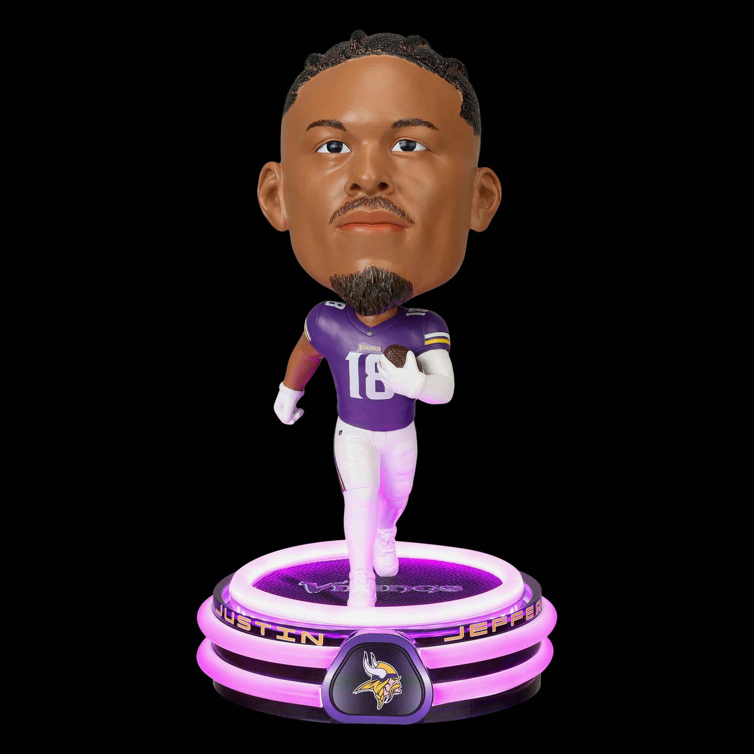 Justin Jefferson Minnesota Vikings LED Neon Bighead Bobblehead - Image 2