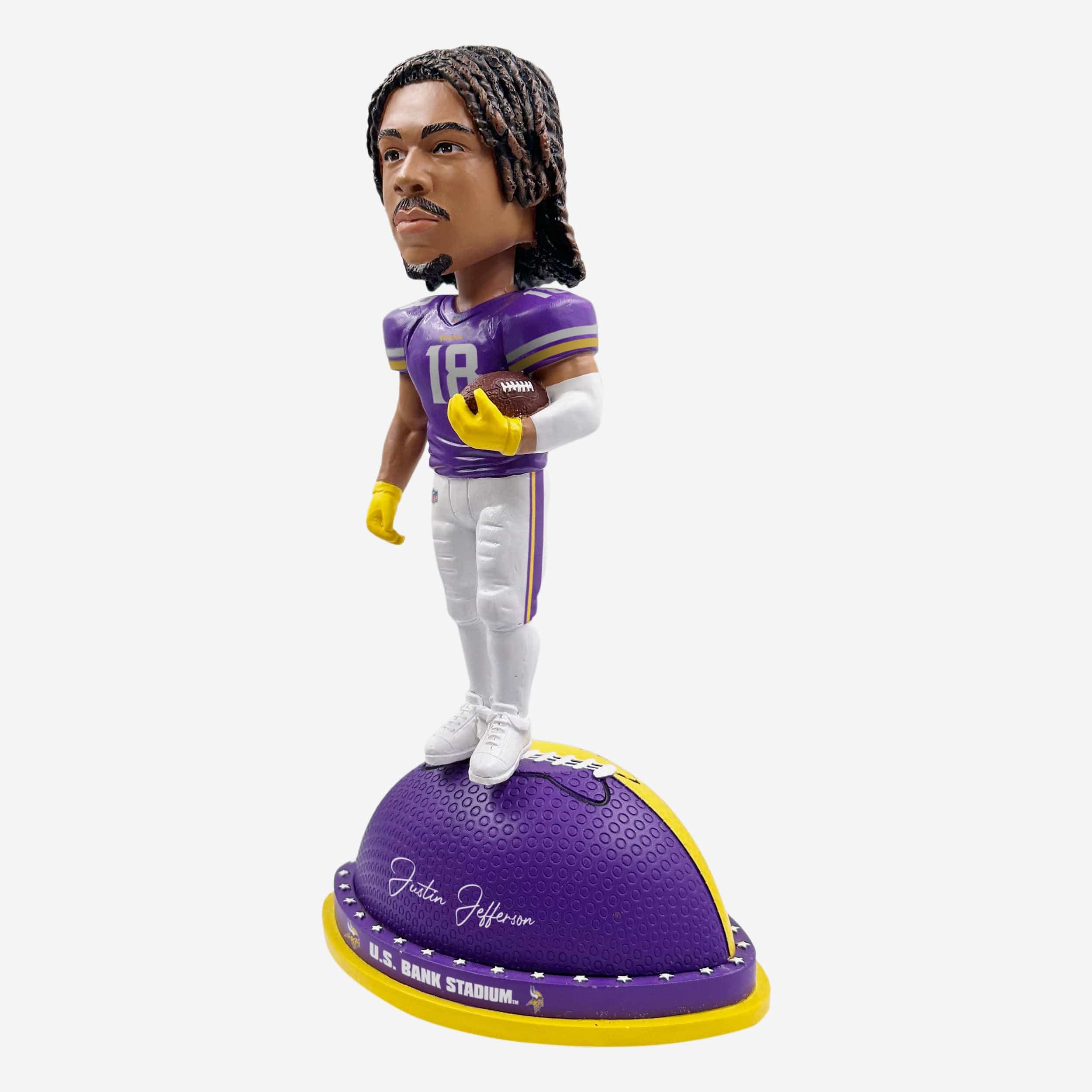 Justin Jefferson Minnesota Vikings Magnetic Stadium Base Bobblehead - Image 5