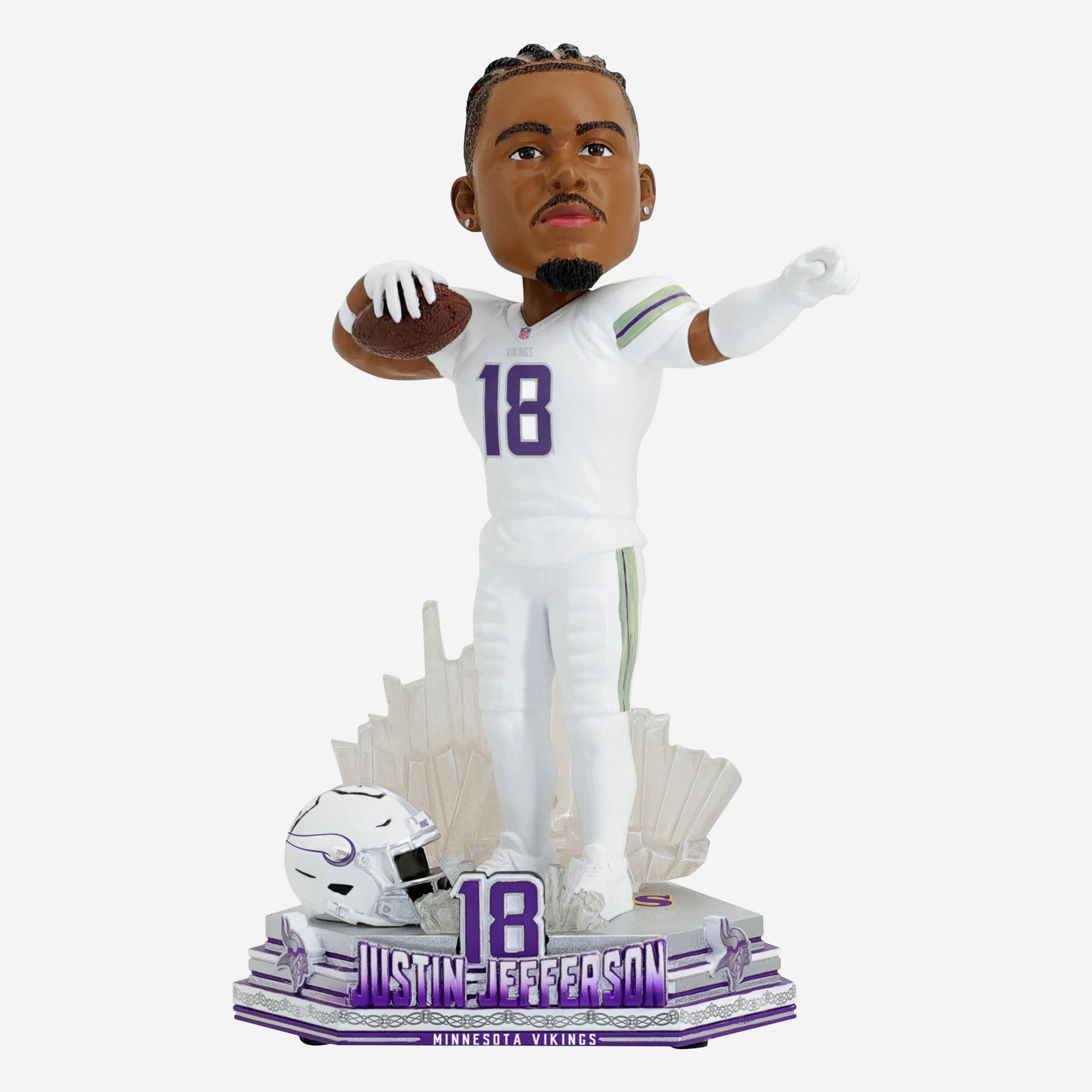 Justin Jefferson Minnesota Vikings Winter Warrior Bobblehead