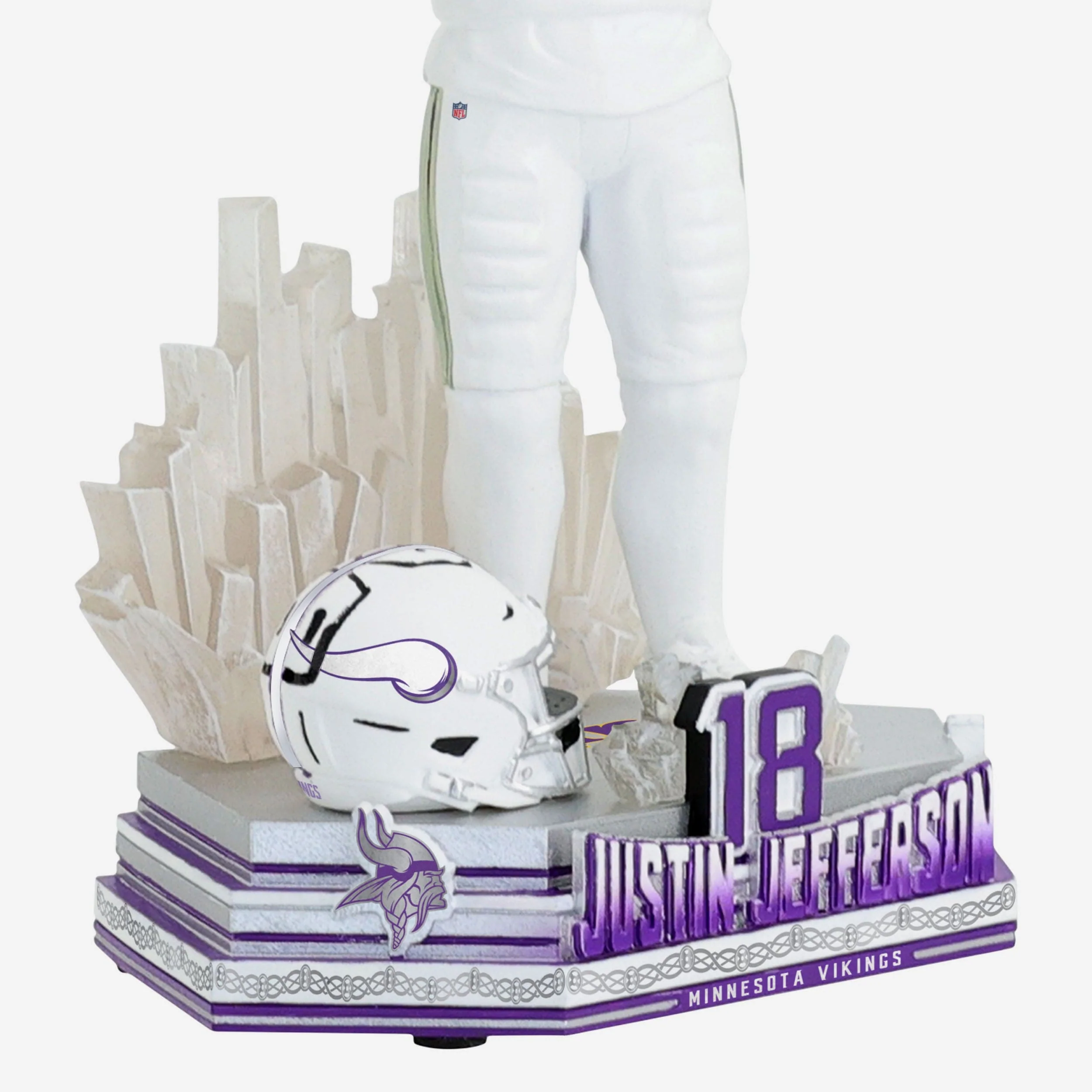 Justin Jefferson Minnesota Vikings Winter Warrior Bobblehead - Image 3