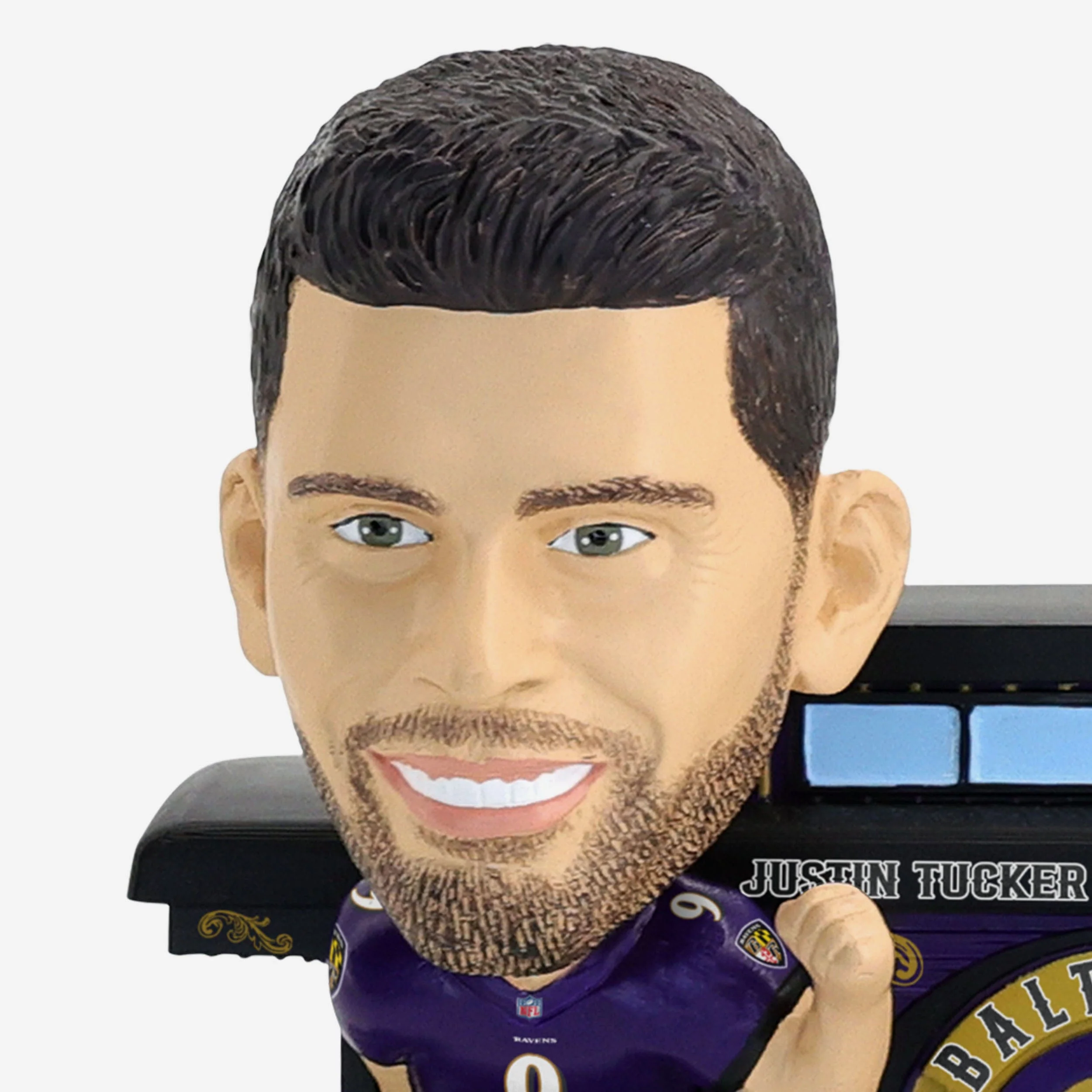 Justin Tucker Baltimore Ravens Express Train Bobblehead - Image 2