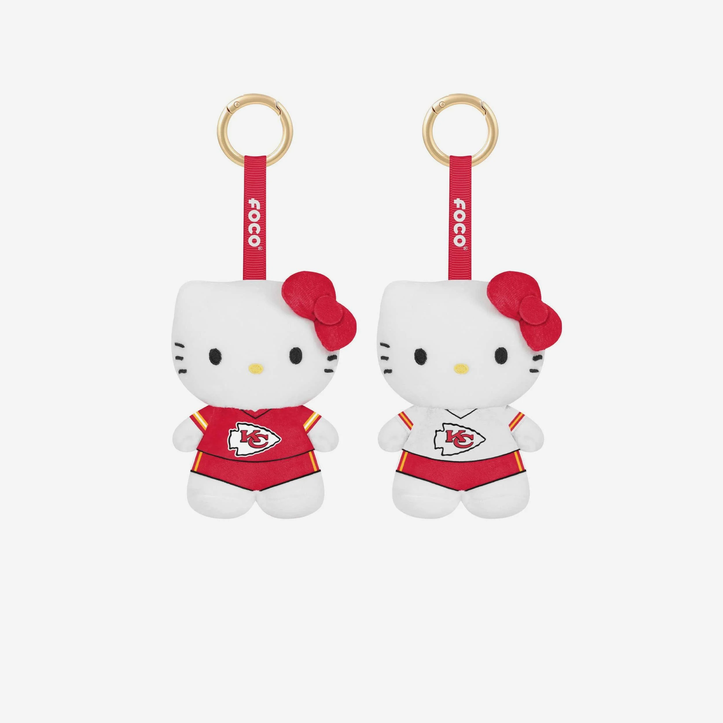 Kansas City Chiefs 2 Pack Mini Plush Hello Kitty® Bag Charm Keychain