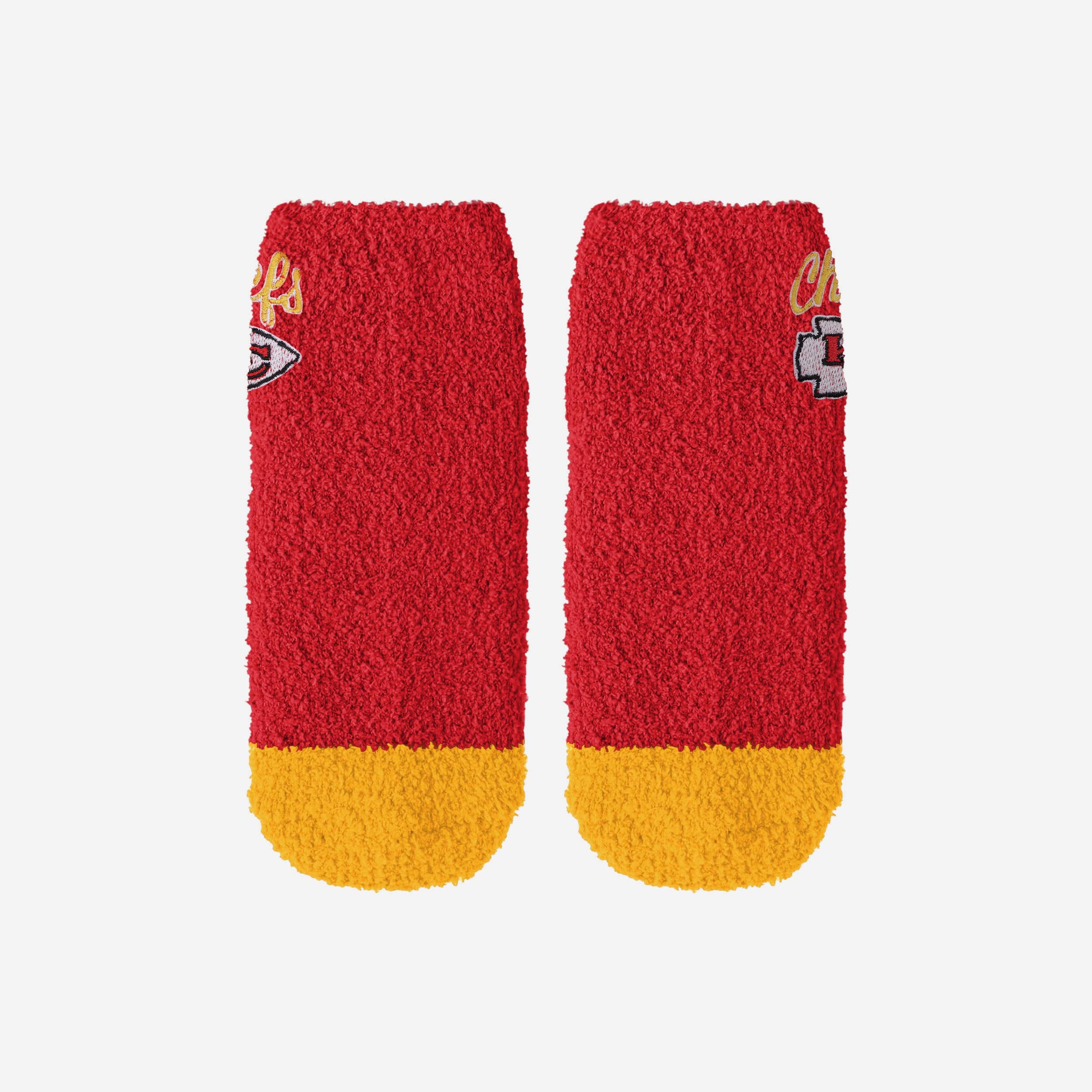 Kansas City Chiefs 2 Pack Womens Script Logo Fuzzy Ankle Socks - Image 4