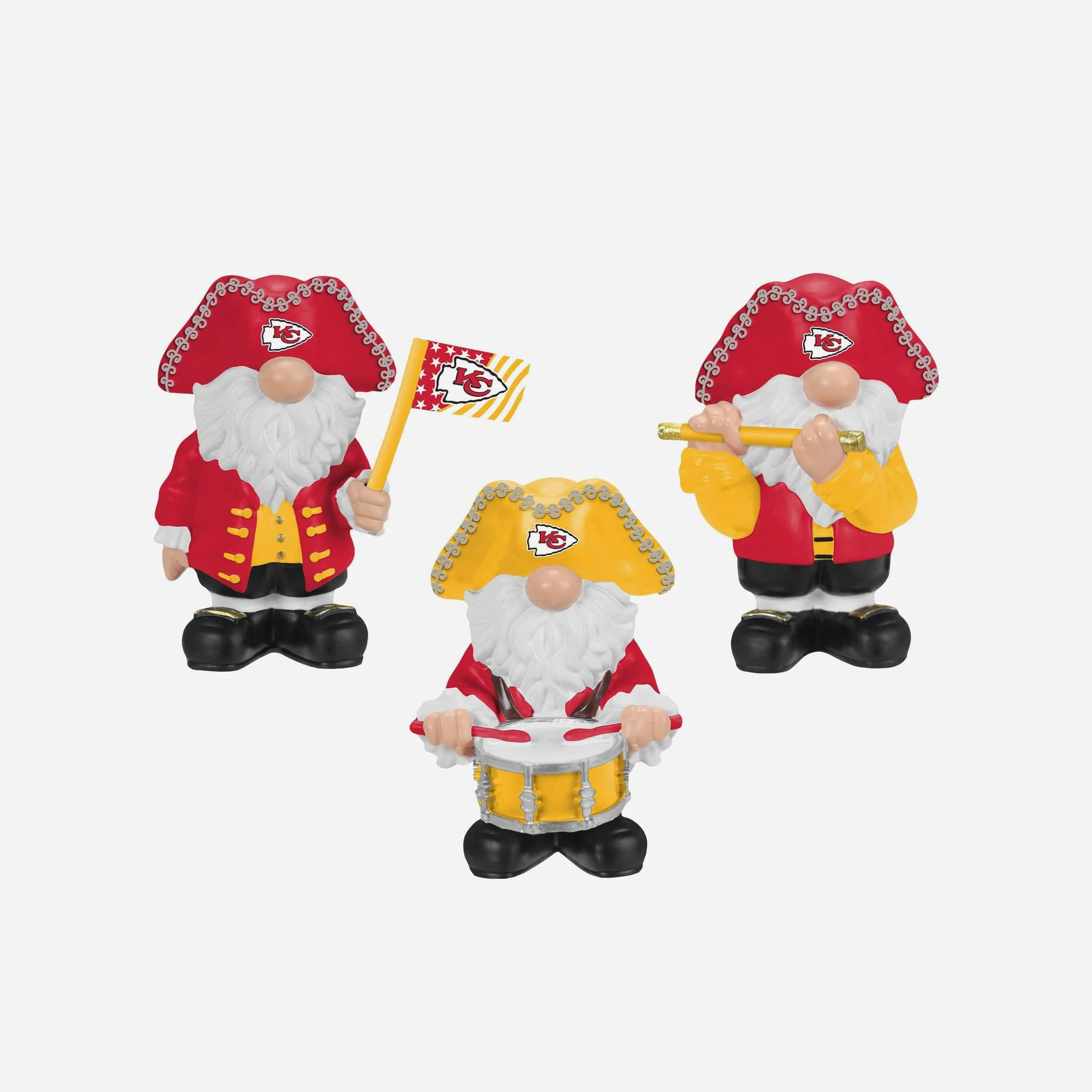 Kansas City Chiefs 3 Pack Americana Mini Gnome Set