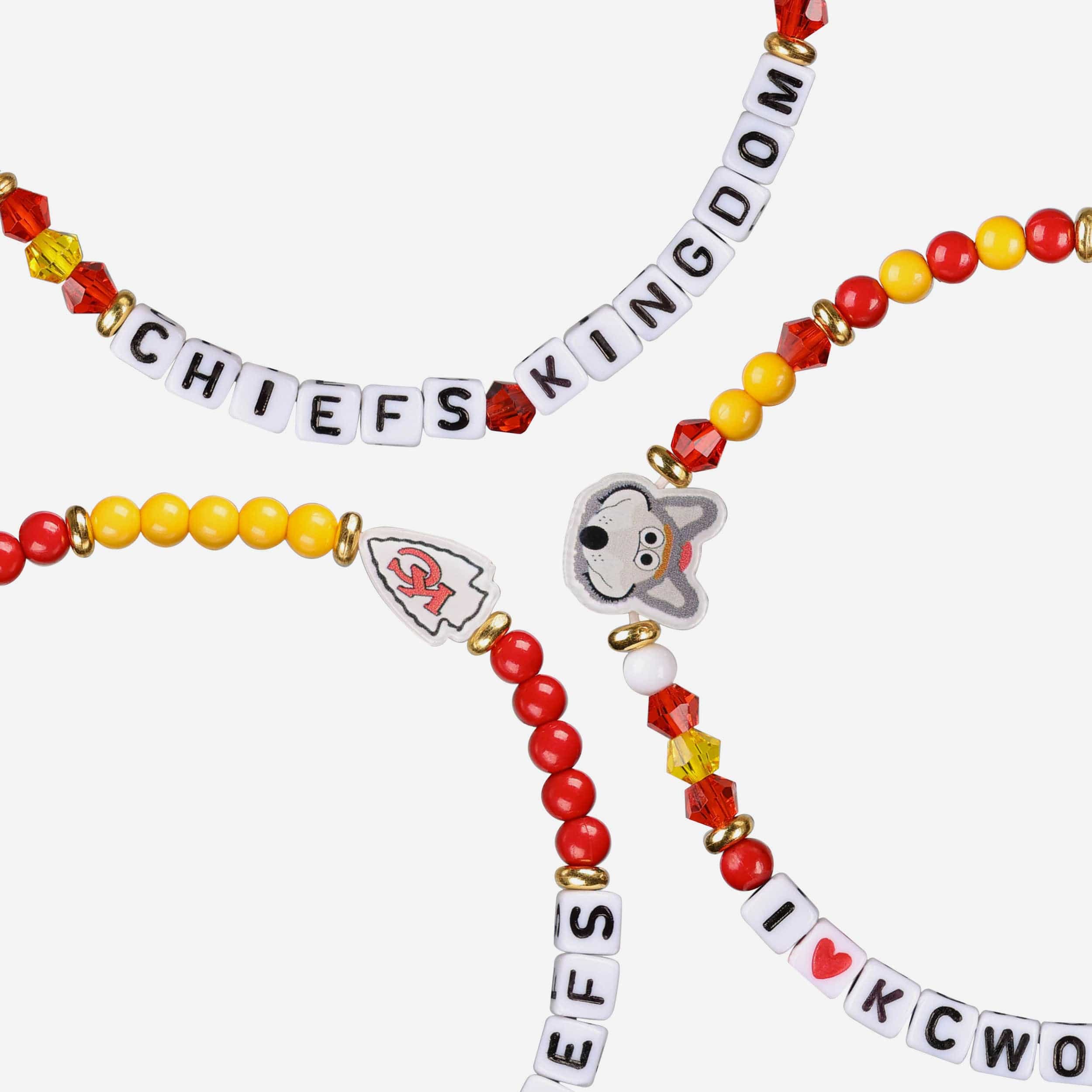 Kansas City Chiefs 3 Pack Friendship Bracelet - Image 2