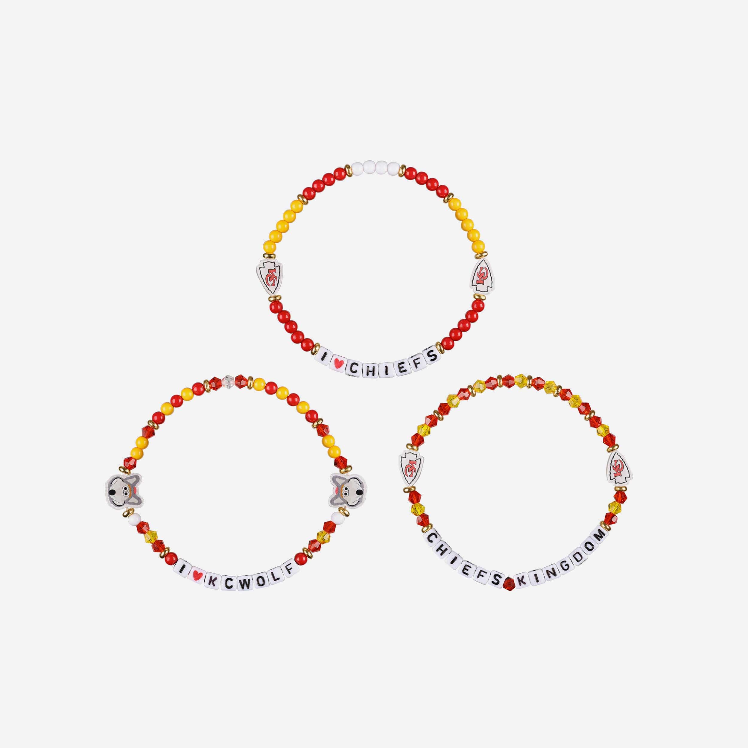 Kansas City Chiefs 3 Pack Friendship Bracelet - Image 3