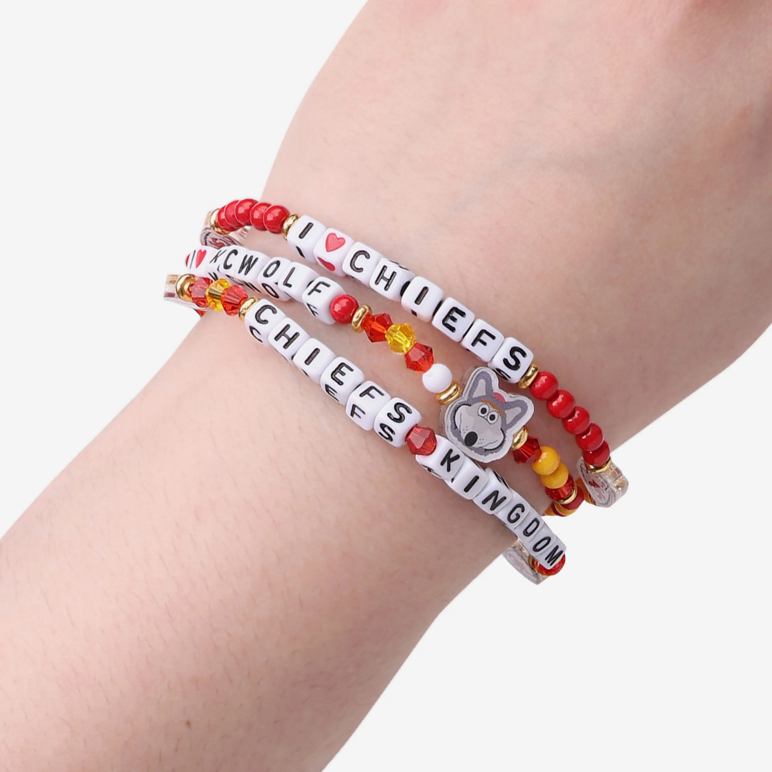 Kansas City Chiefs 3 Pack Friendship Bracelet - Image 4