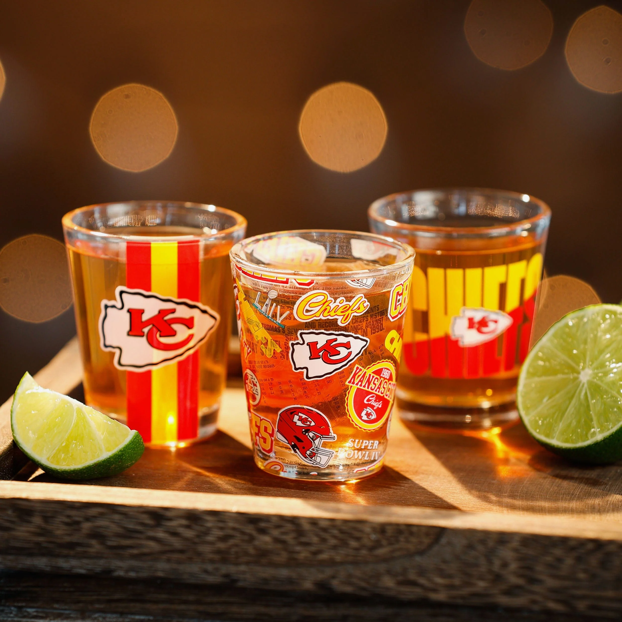 Kansas City Chiefs 3 Pack Shot Glass - Image 2