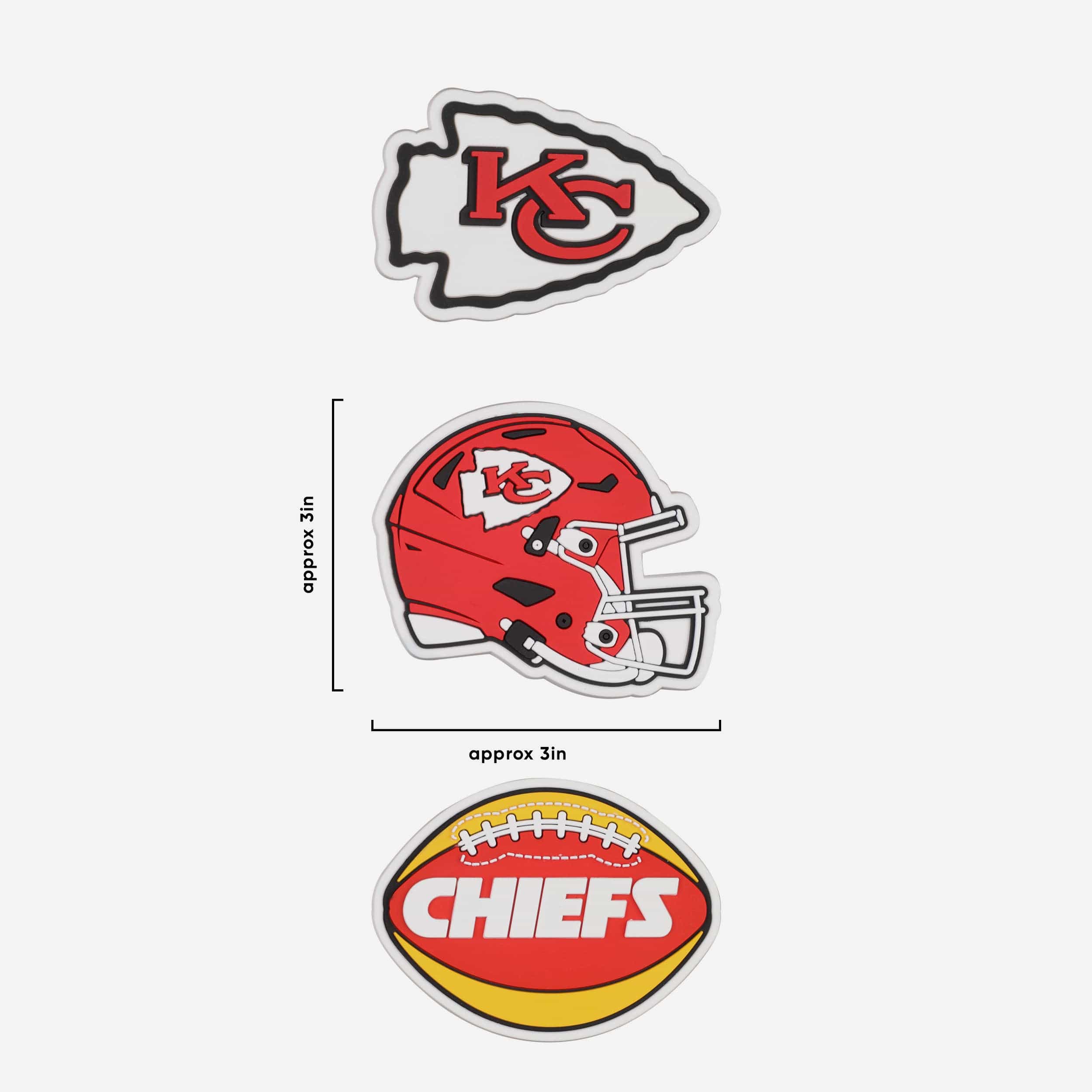 Kansas City Chiefs 3 Pack Tailgate Tote Charms - Image 4