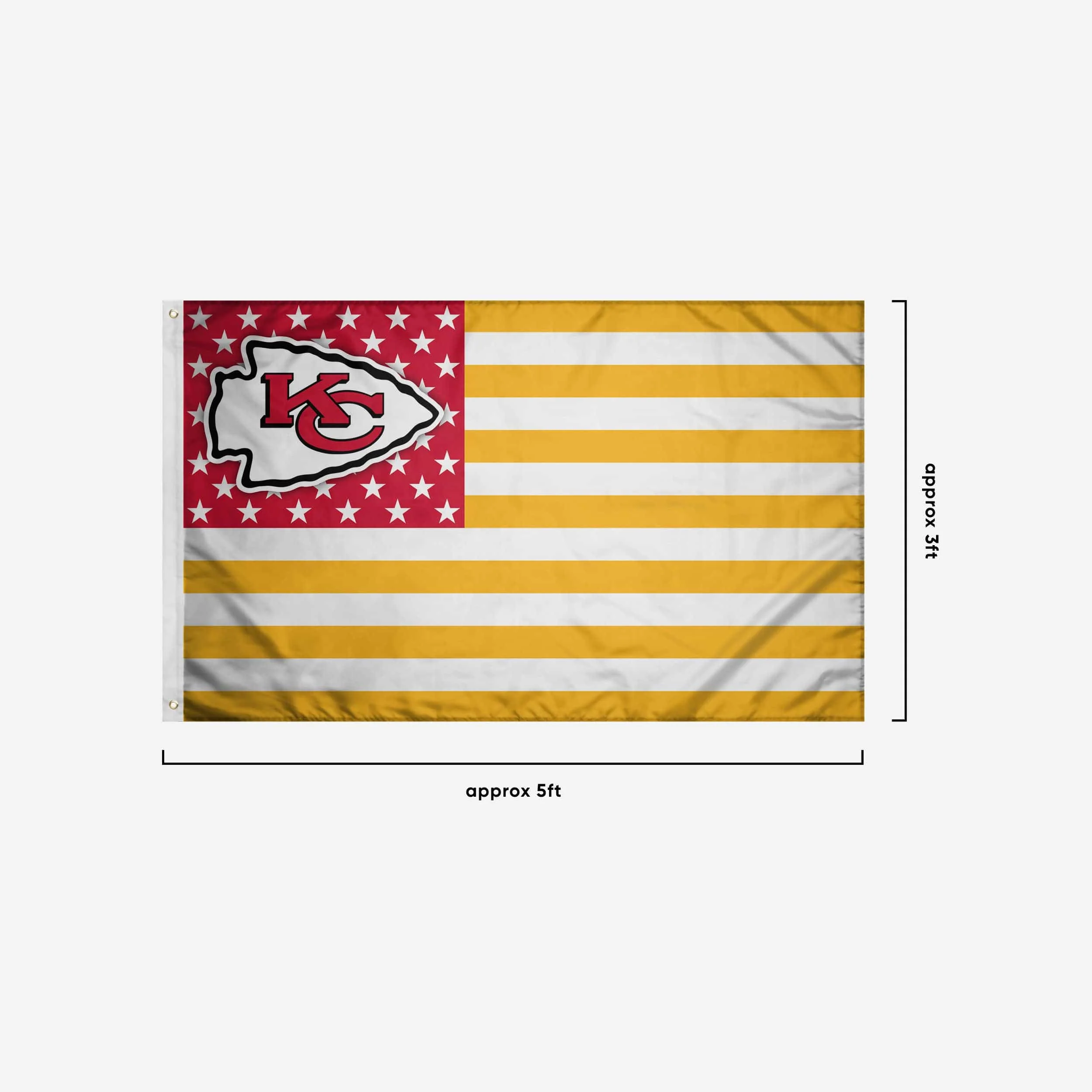 Kansas City Chiefs American Stars Horizontal Flag - Image 3