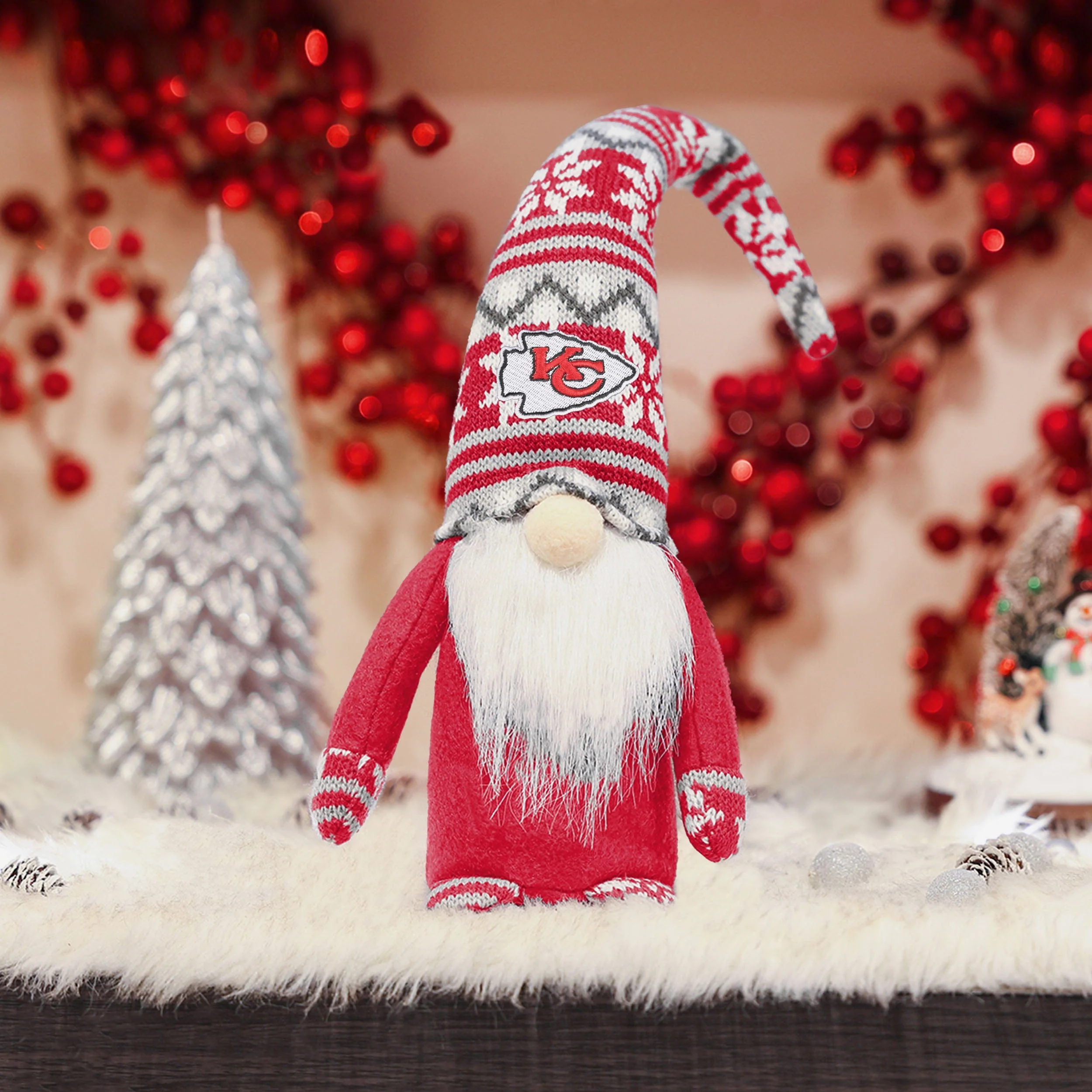 Kansas City Chiefs Bent Hat Plush Gnome - Image 2