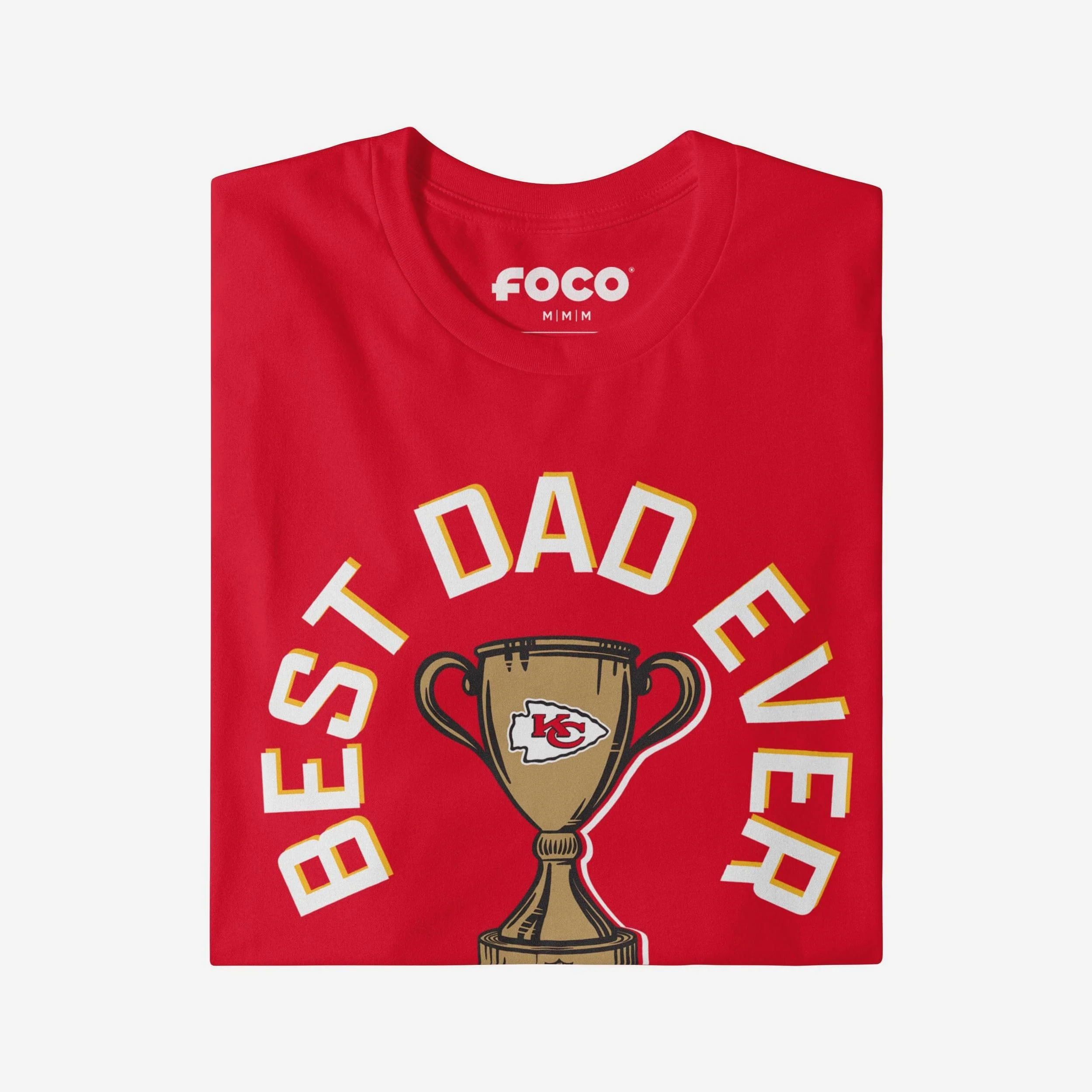 Kansas City Chiefs Best Dad Ever Trophy T-Shirt - Image 3