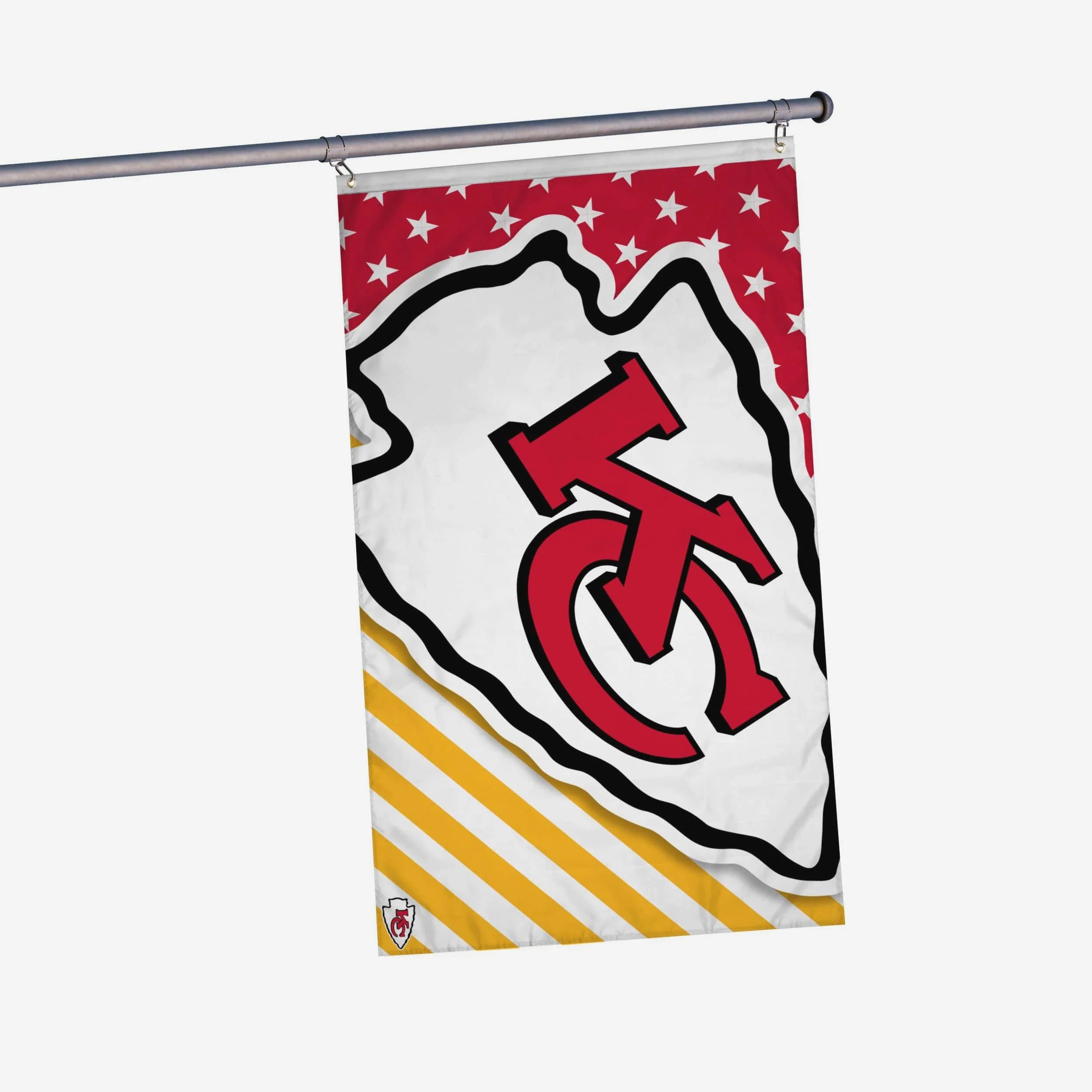 Kansas City Chiefs Big Logo Americana Horizontal Flag